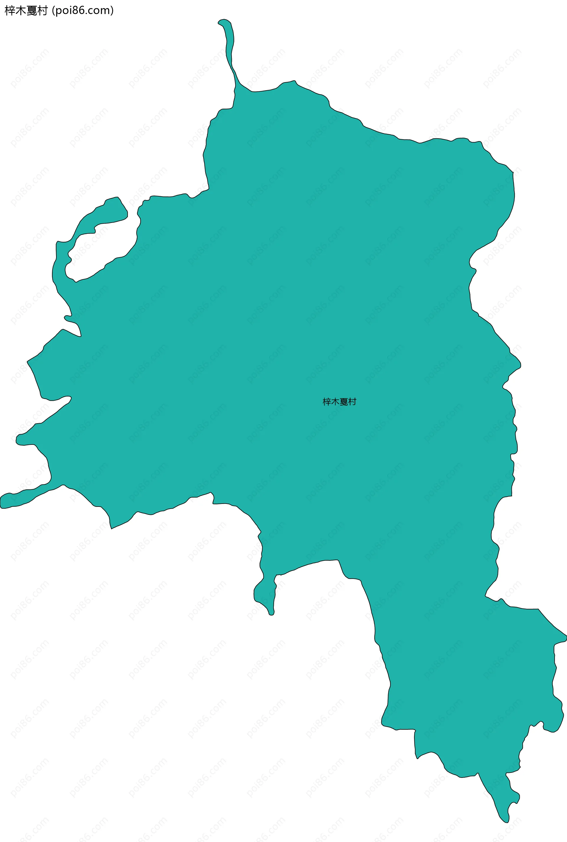 梓木戛村边界地图