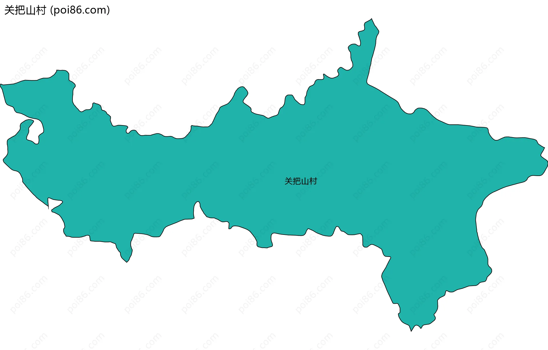 关把山村边界地图
