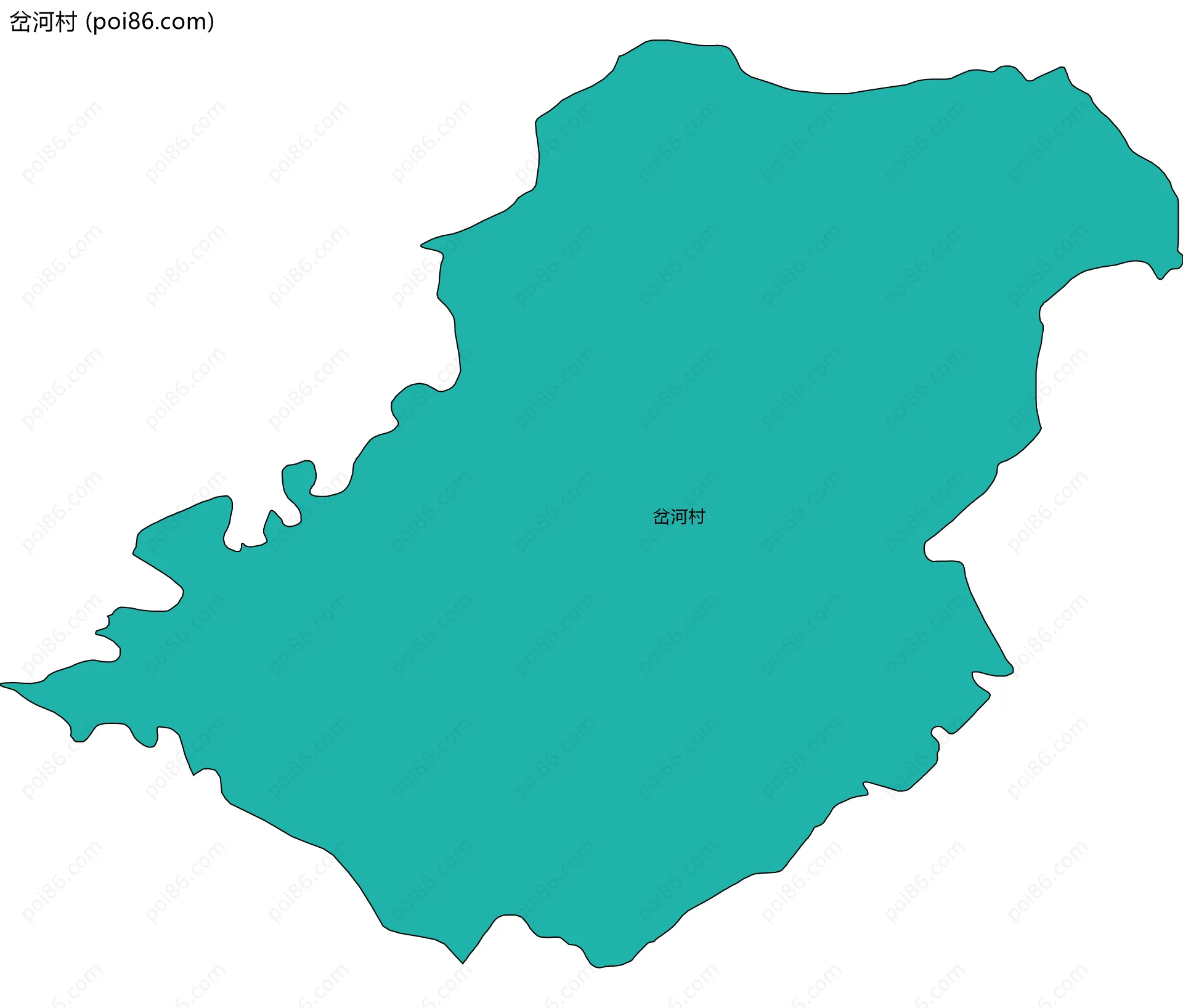 岔河村边界地图