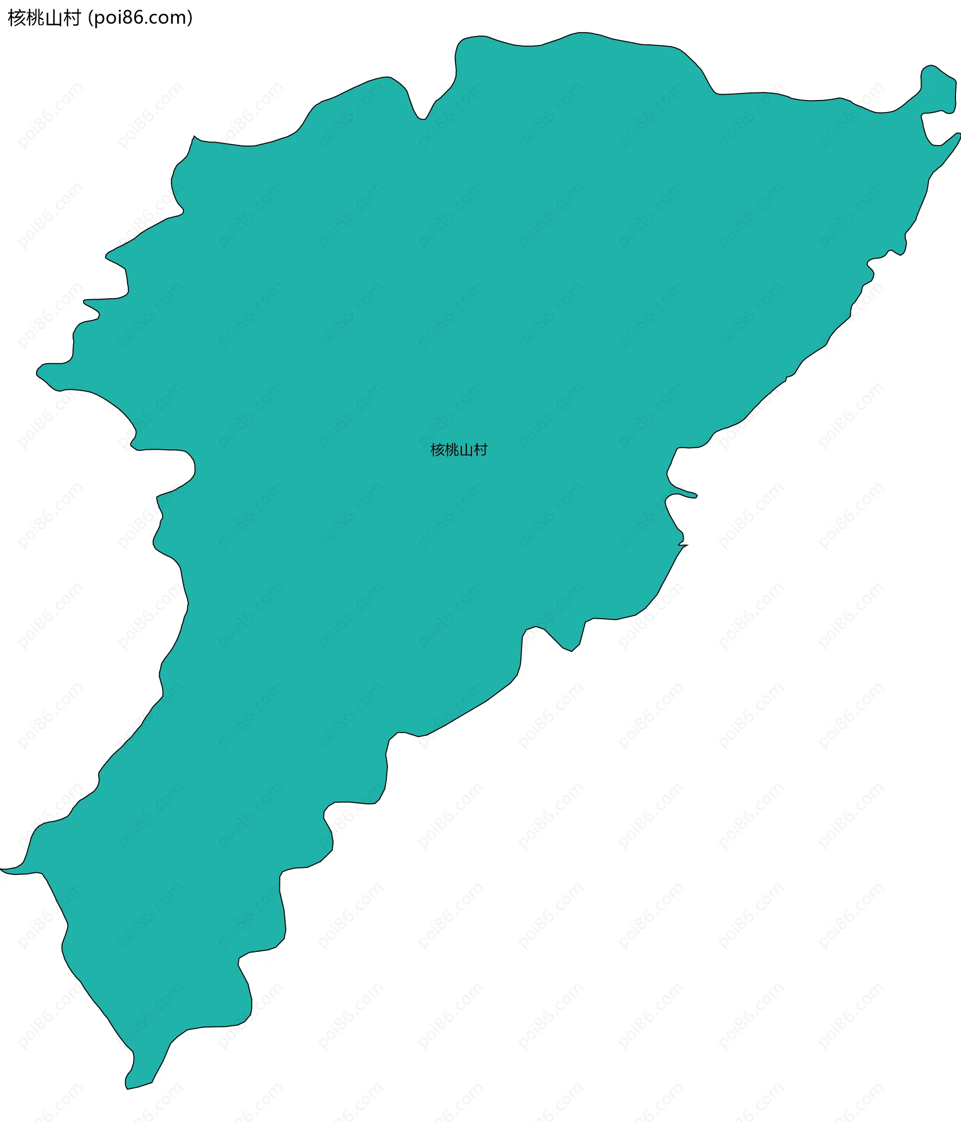 核桃山村边界地图