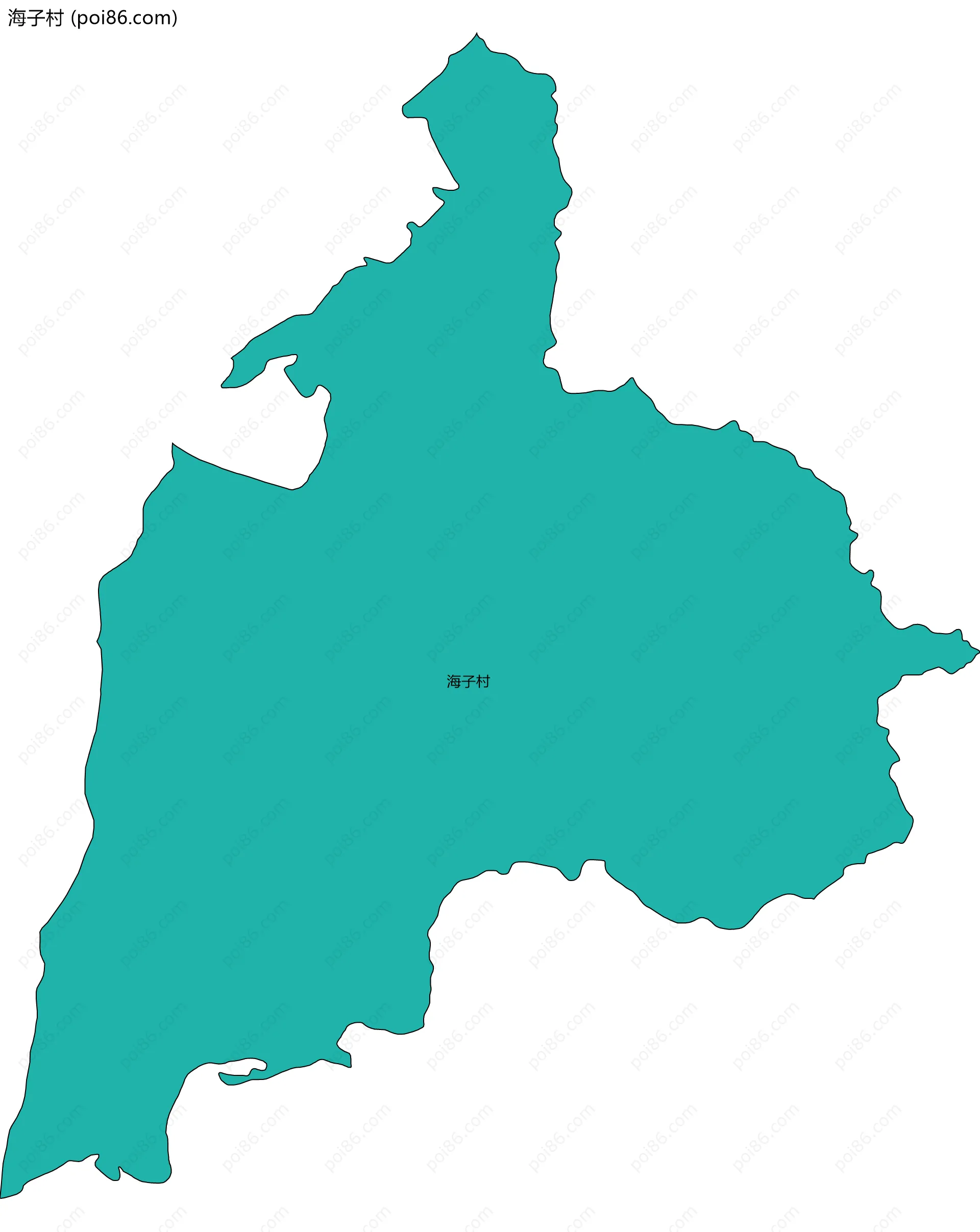 海子村边界地图