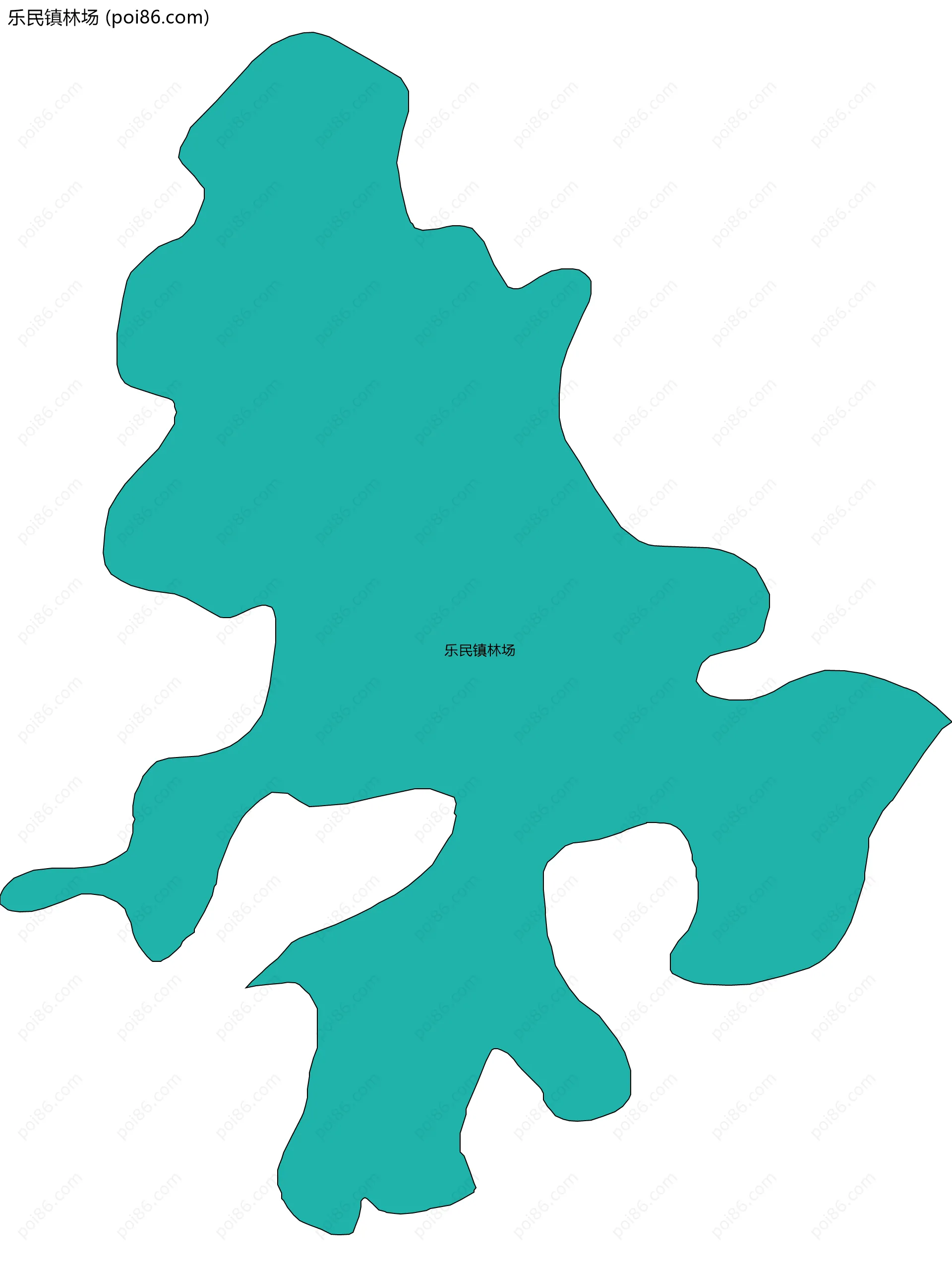 乐民镇林场边界地图