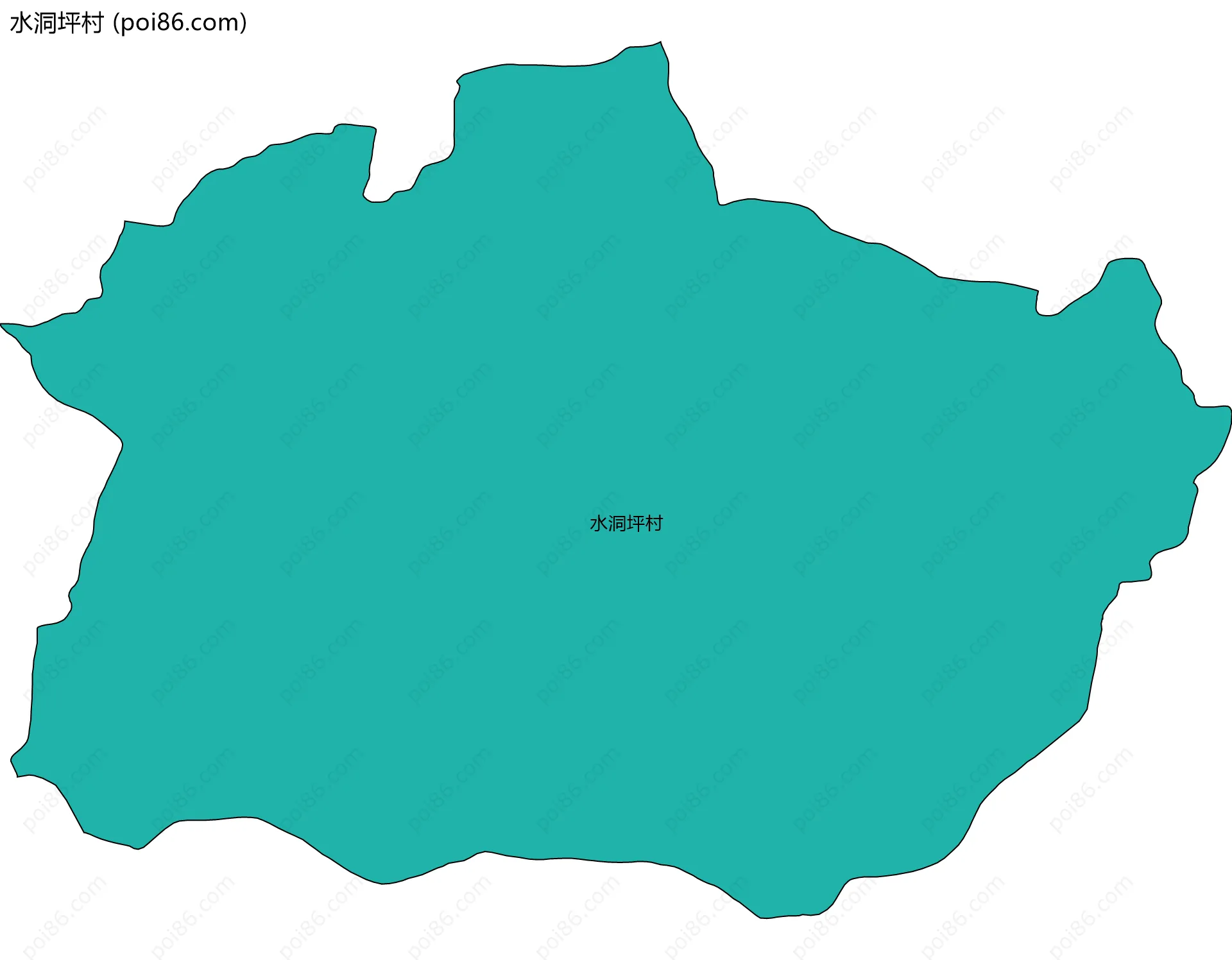 水洞坪村边界地图