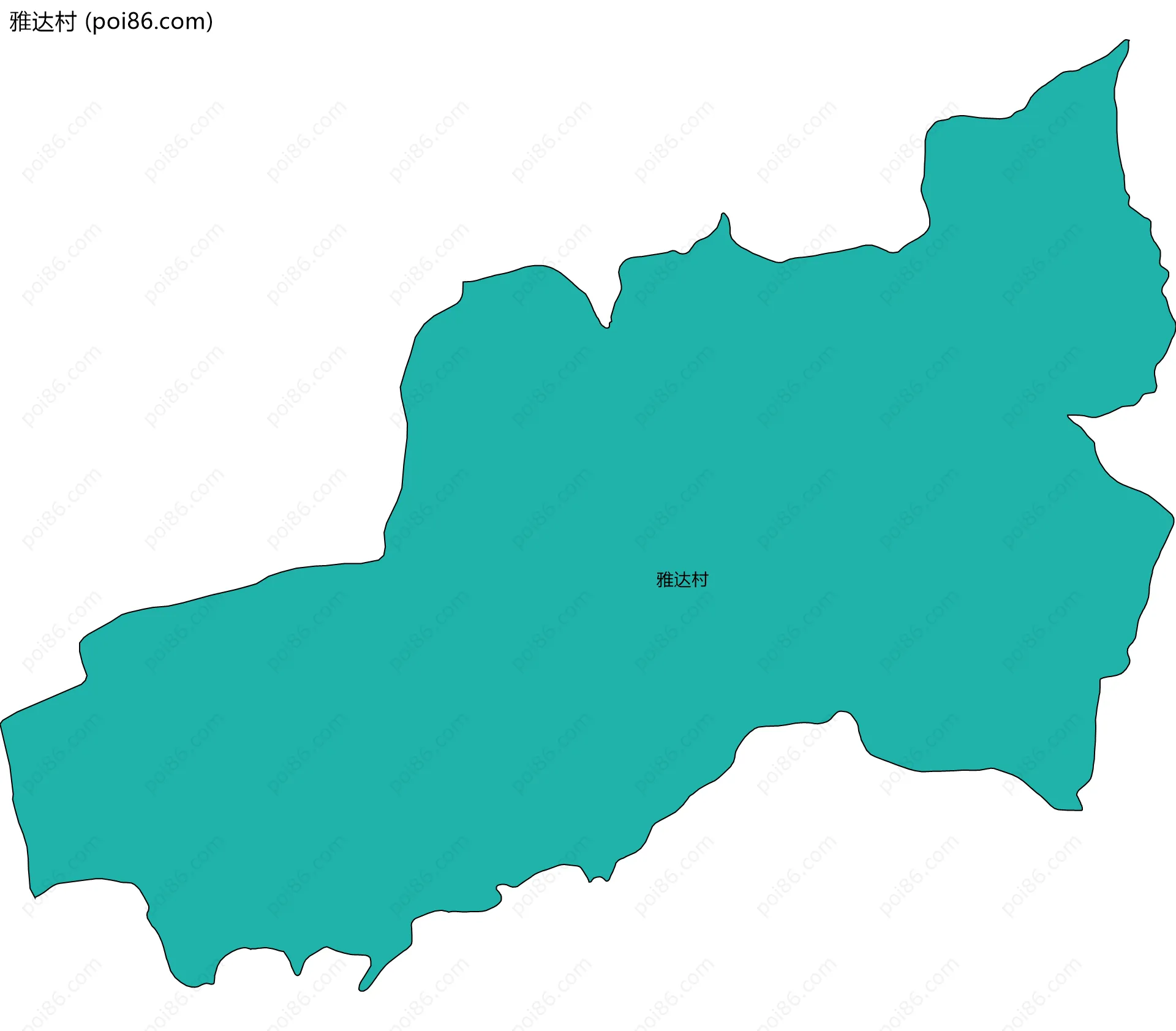 雅达村边界地图