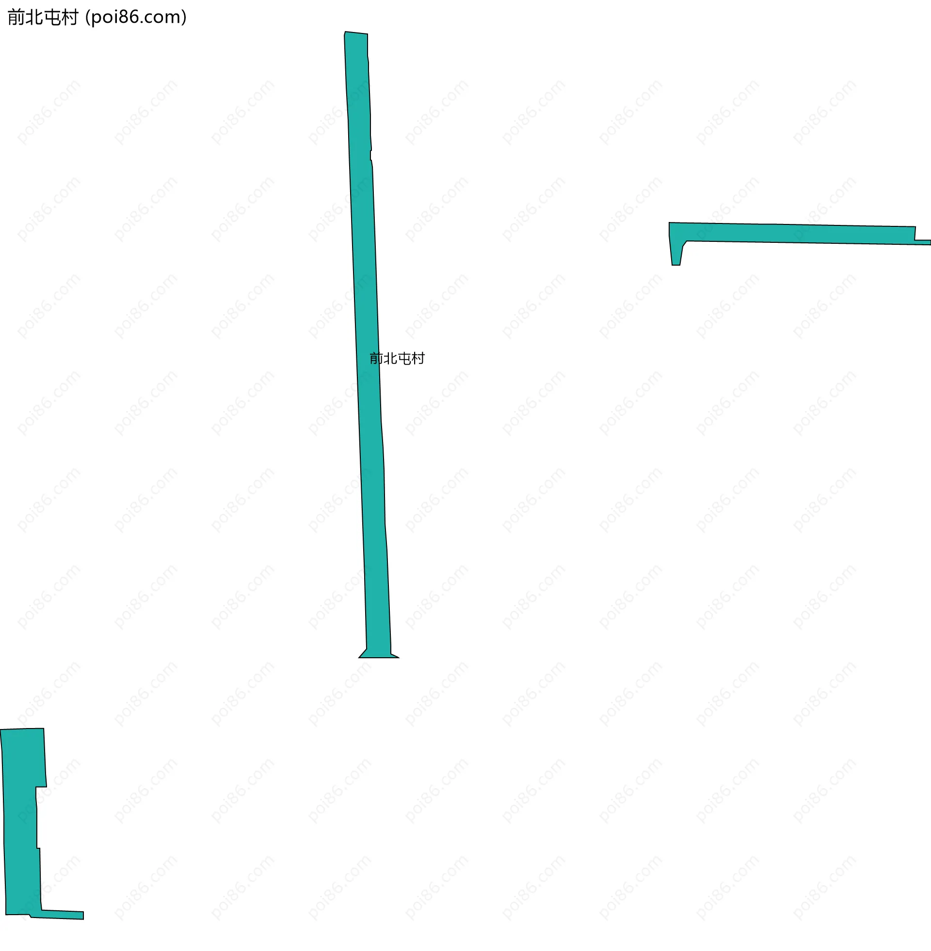前北屯村边界地图