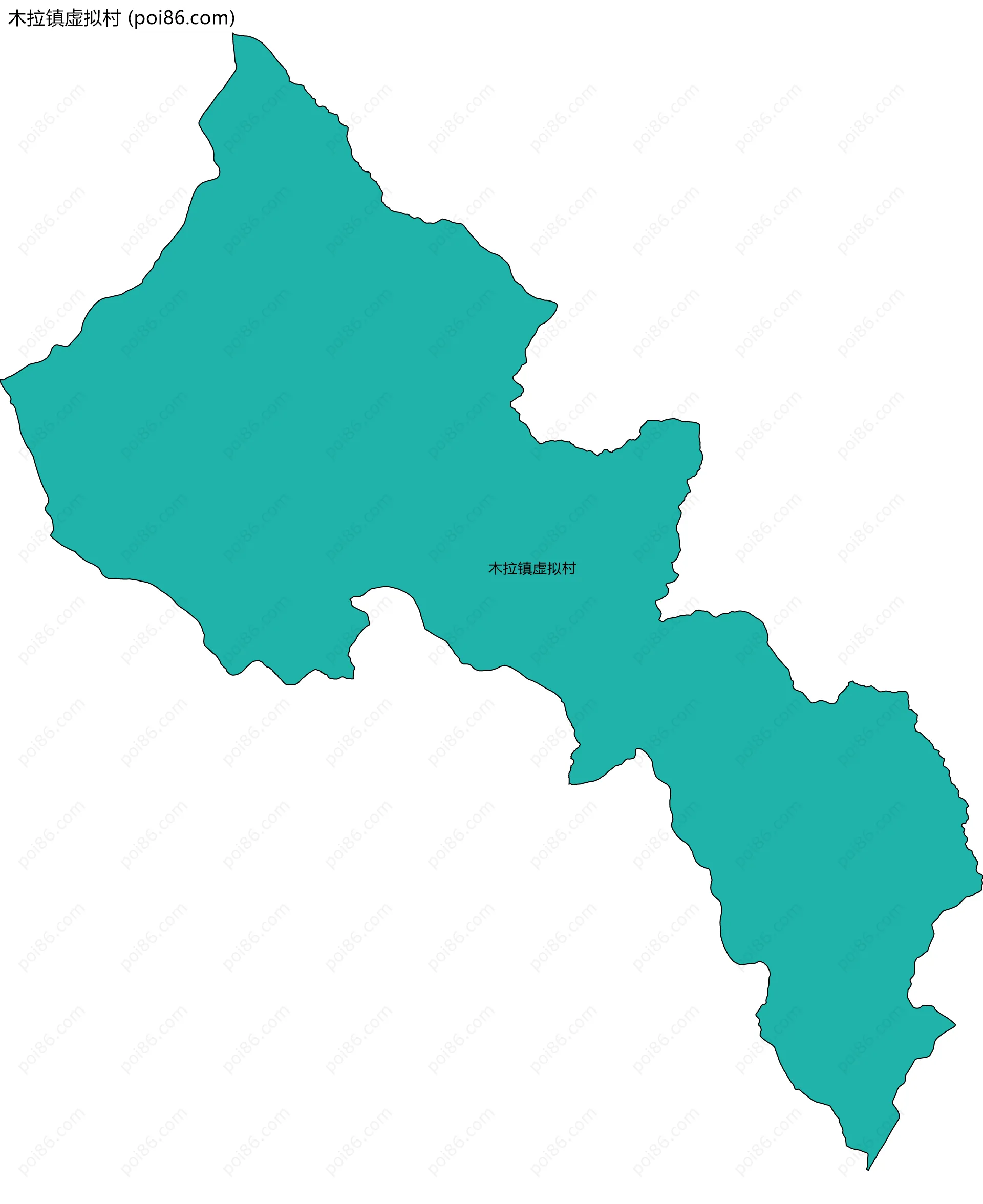 木拉镇虚拟村边界地图