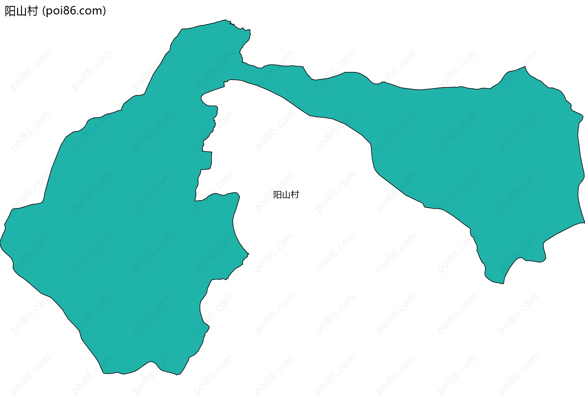 阳山村边界地图