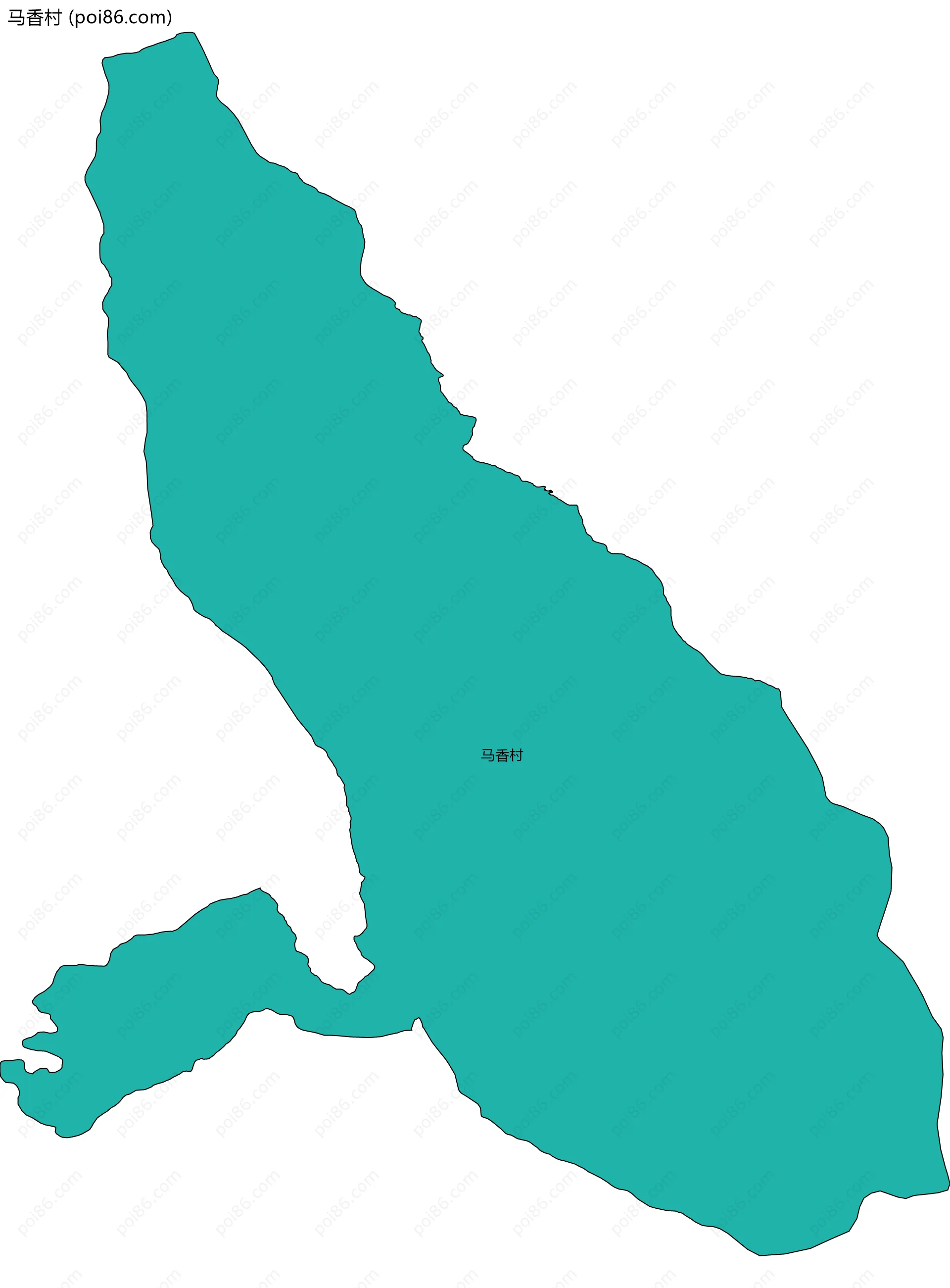 马香村边界地图