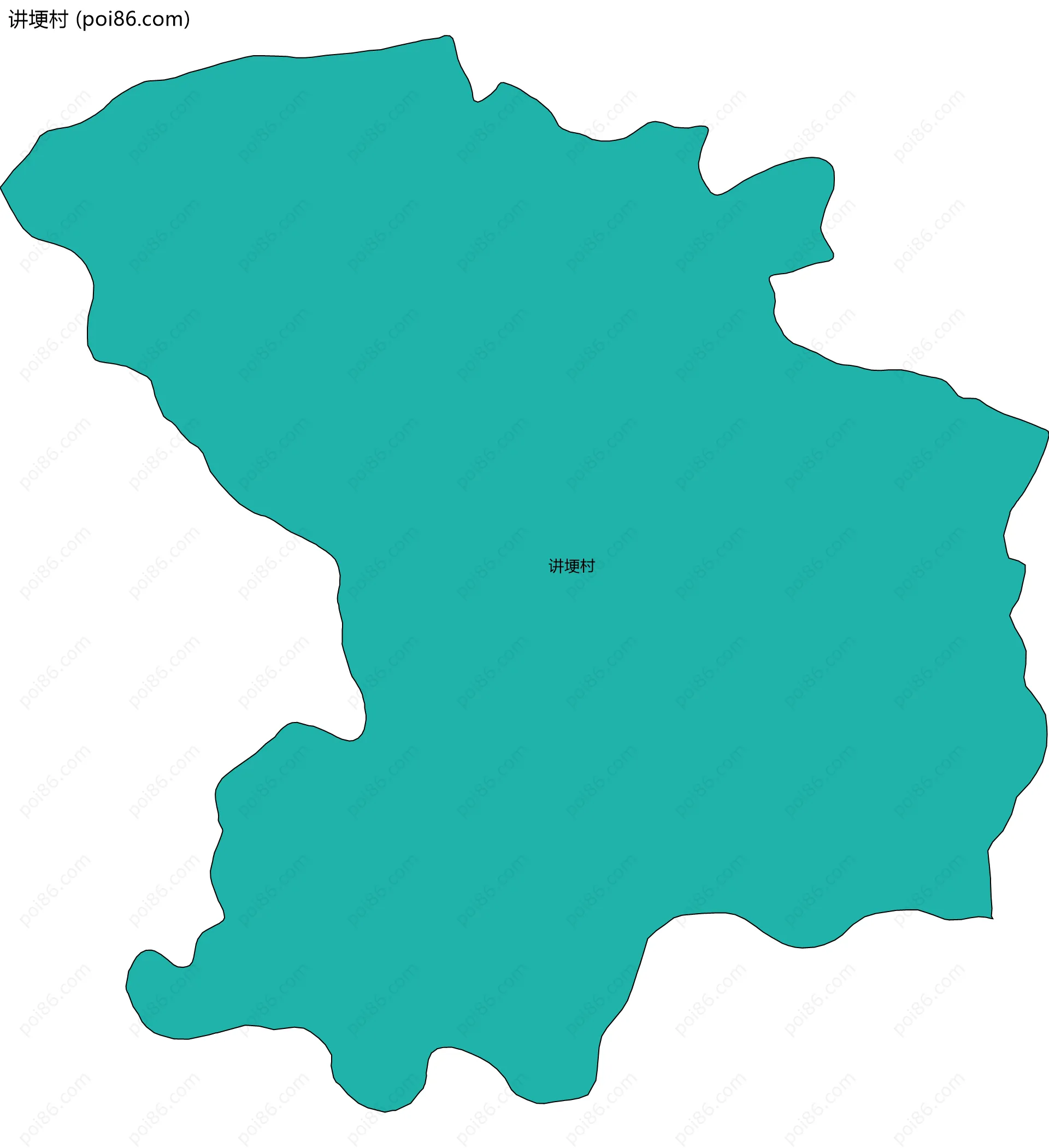 讲埂村边界地图