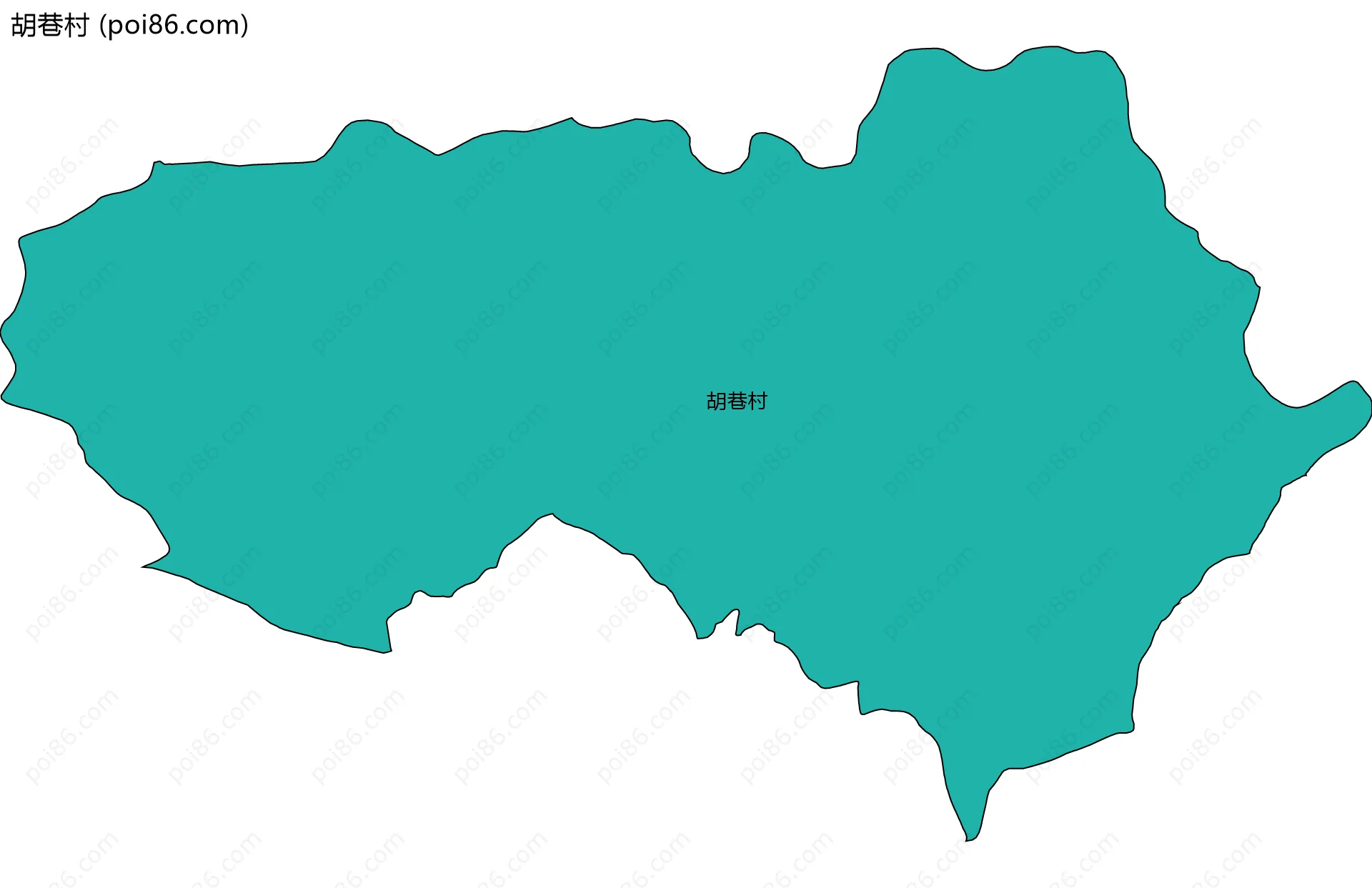 胡巷村边界地图