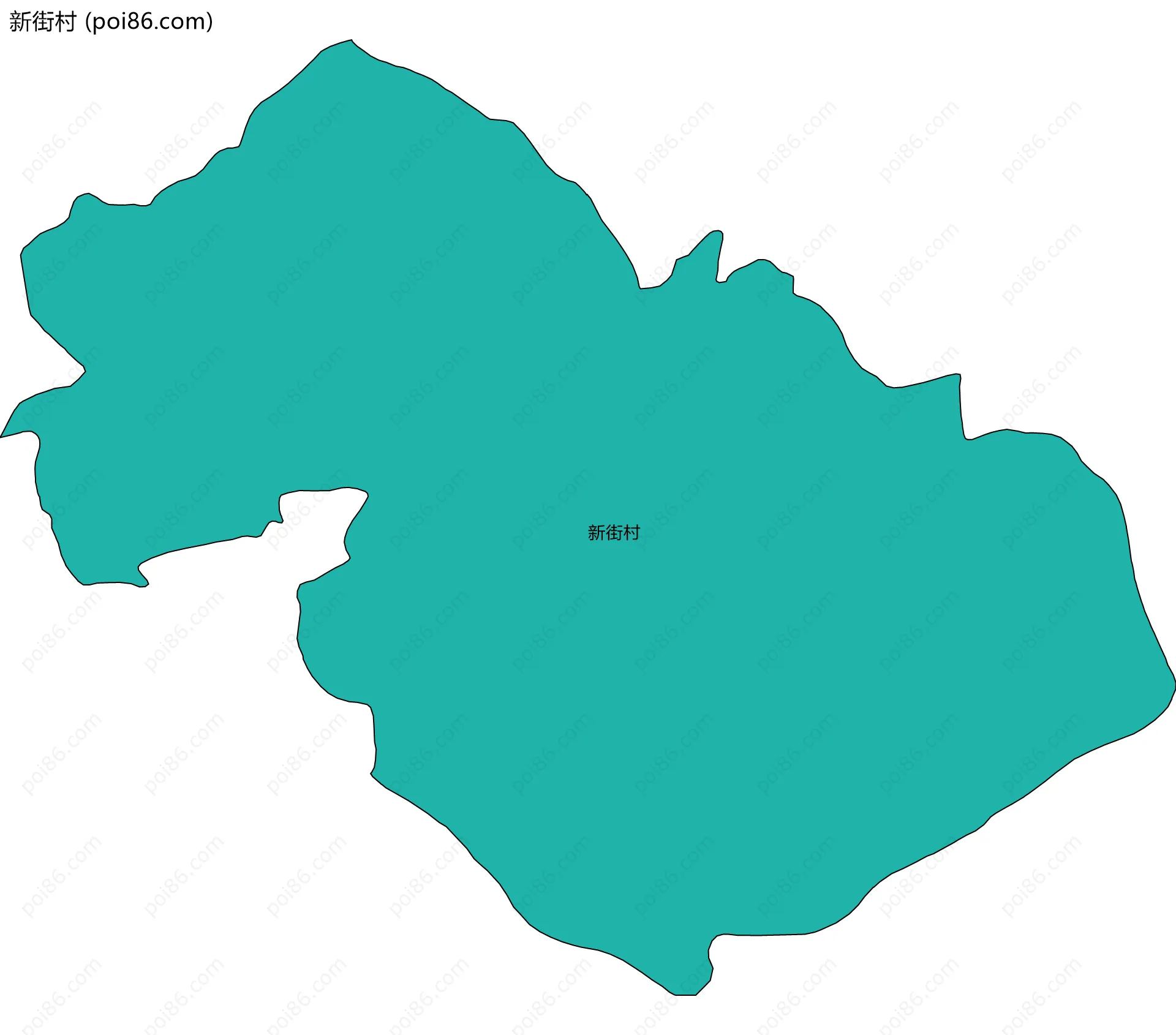 新街村边界地图