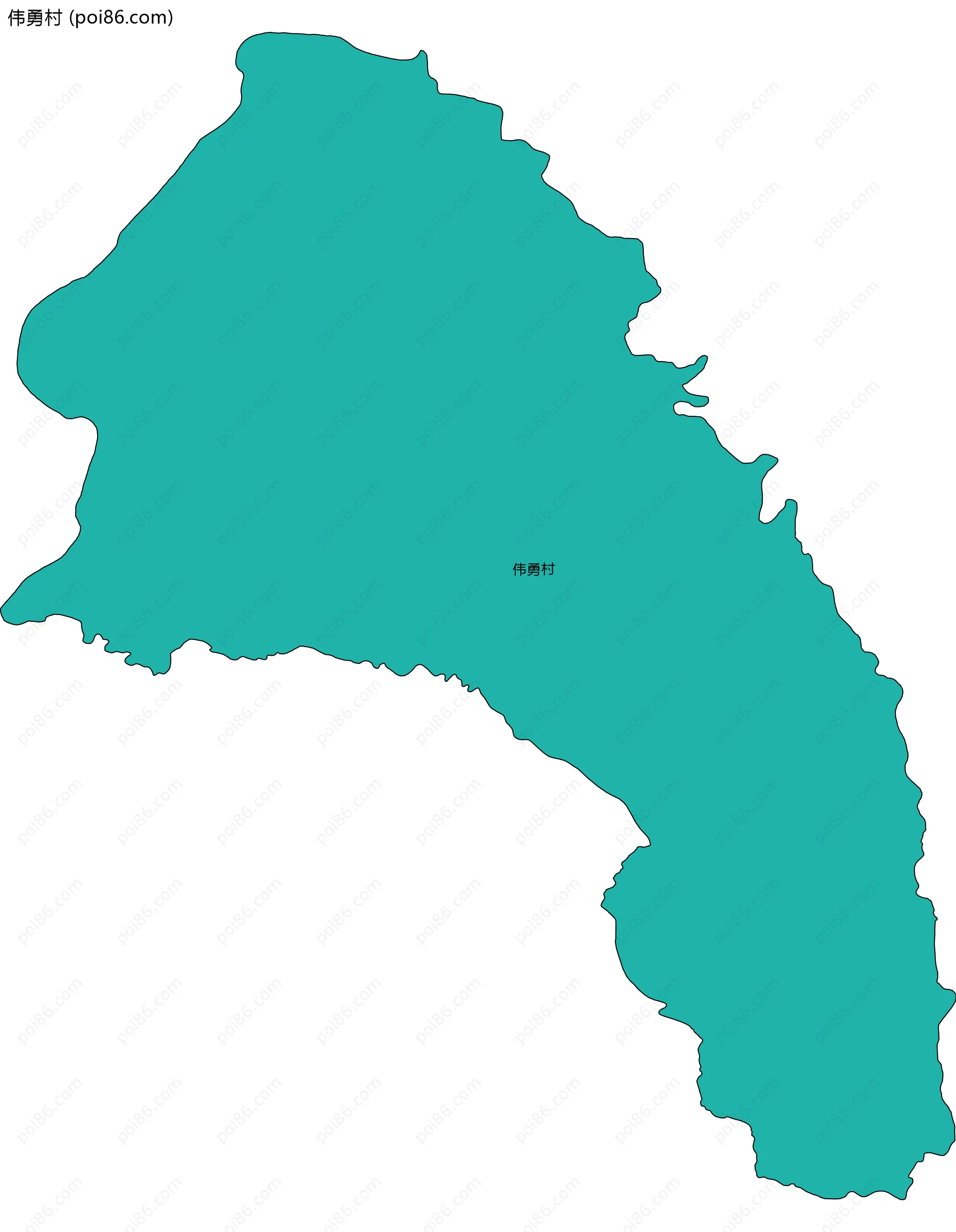 伟勇村边界地图