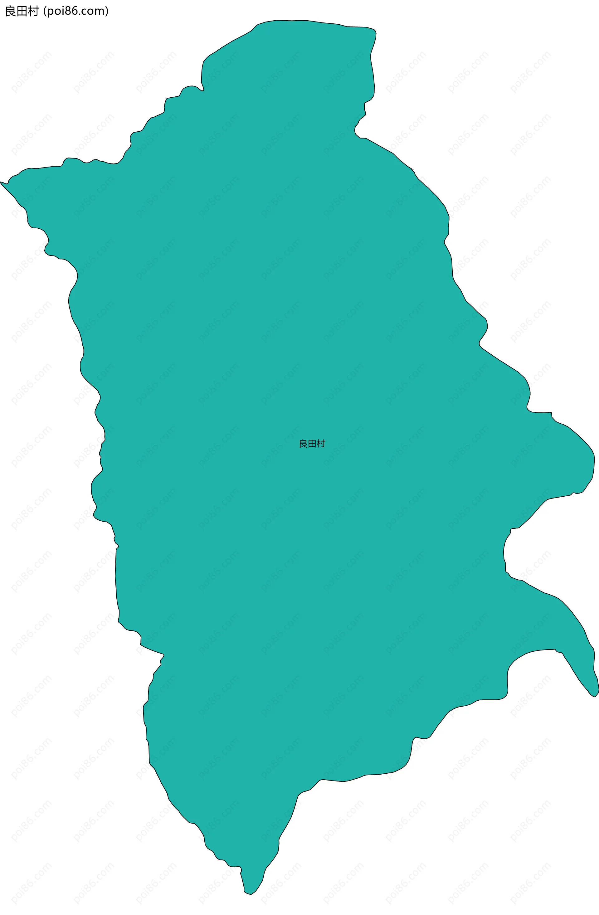 良田村边界地图