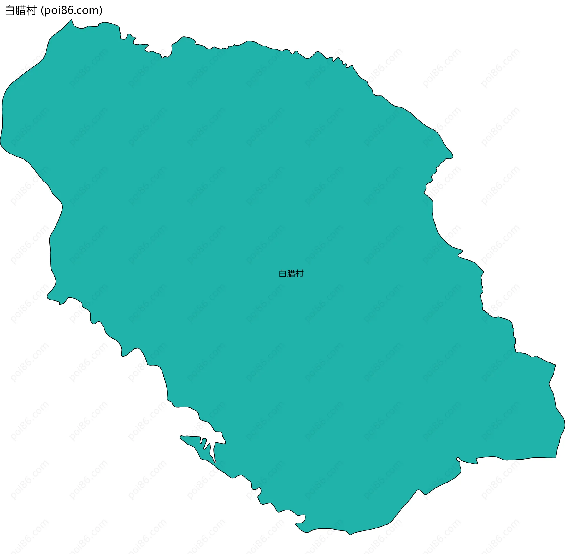 白腊村边界地图