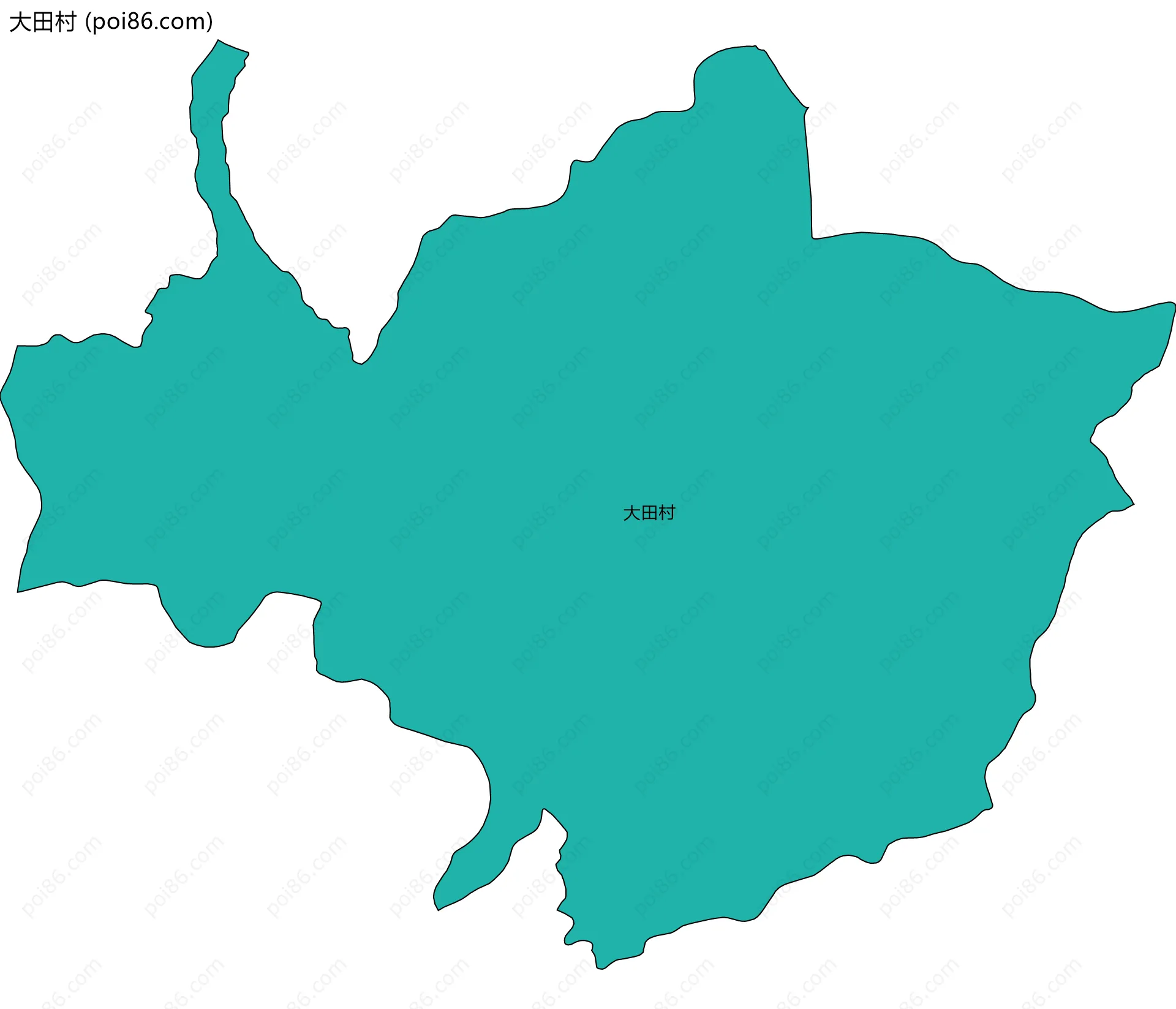 大田村边界地图