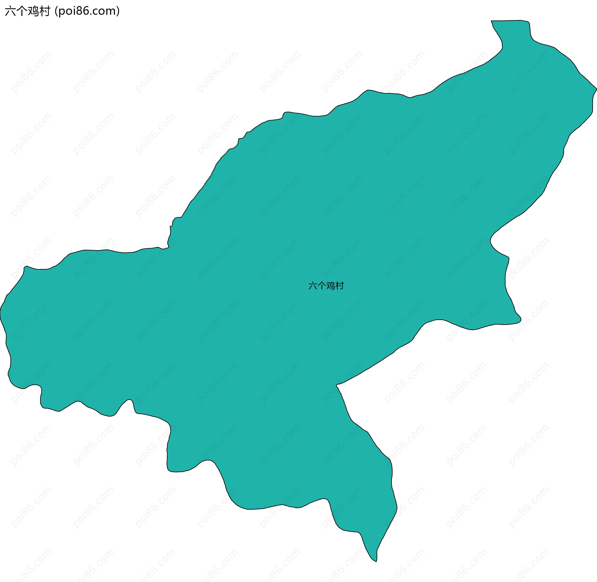 六个鸡村边界地图