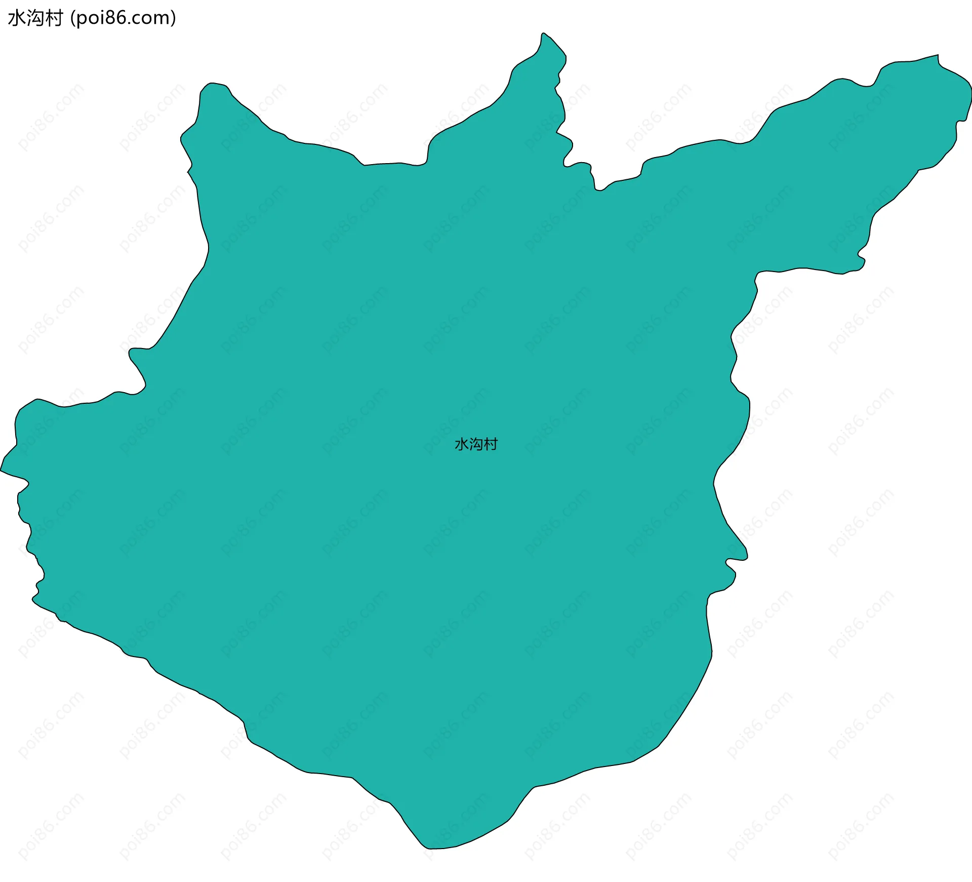 水沟村边界地图