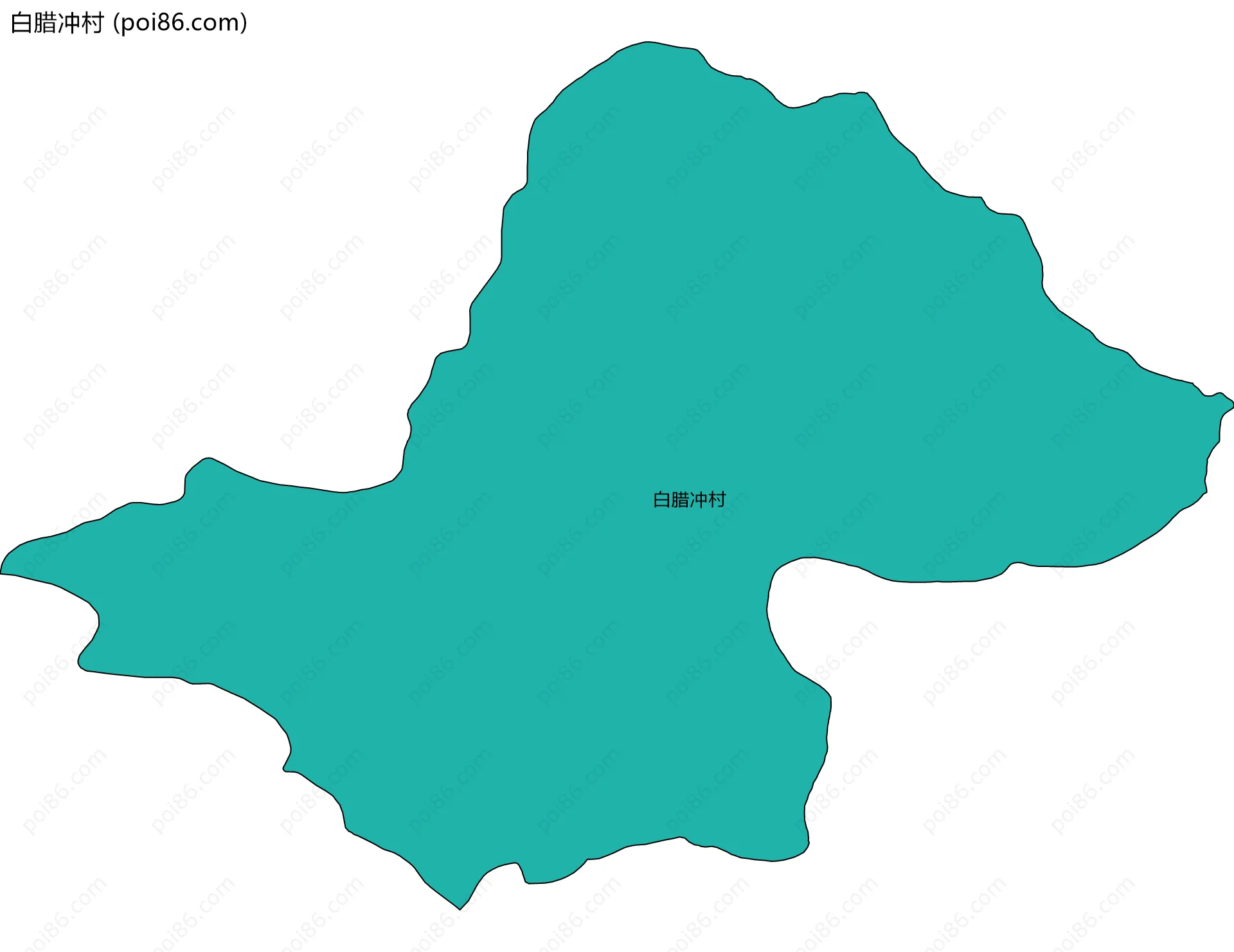 白腊冲村边界地图