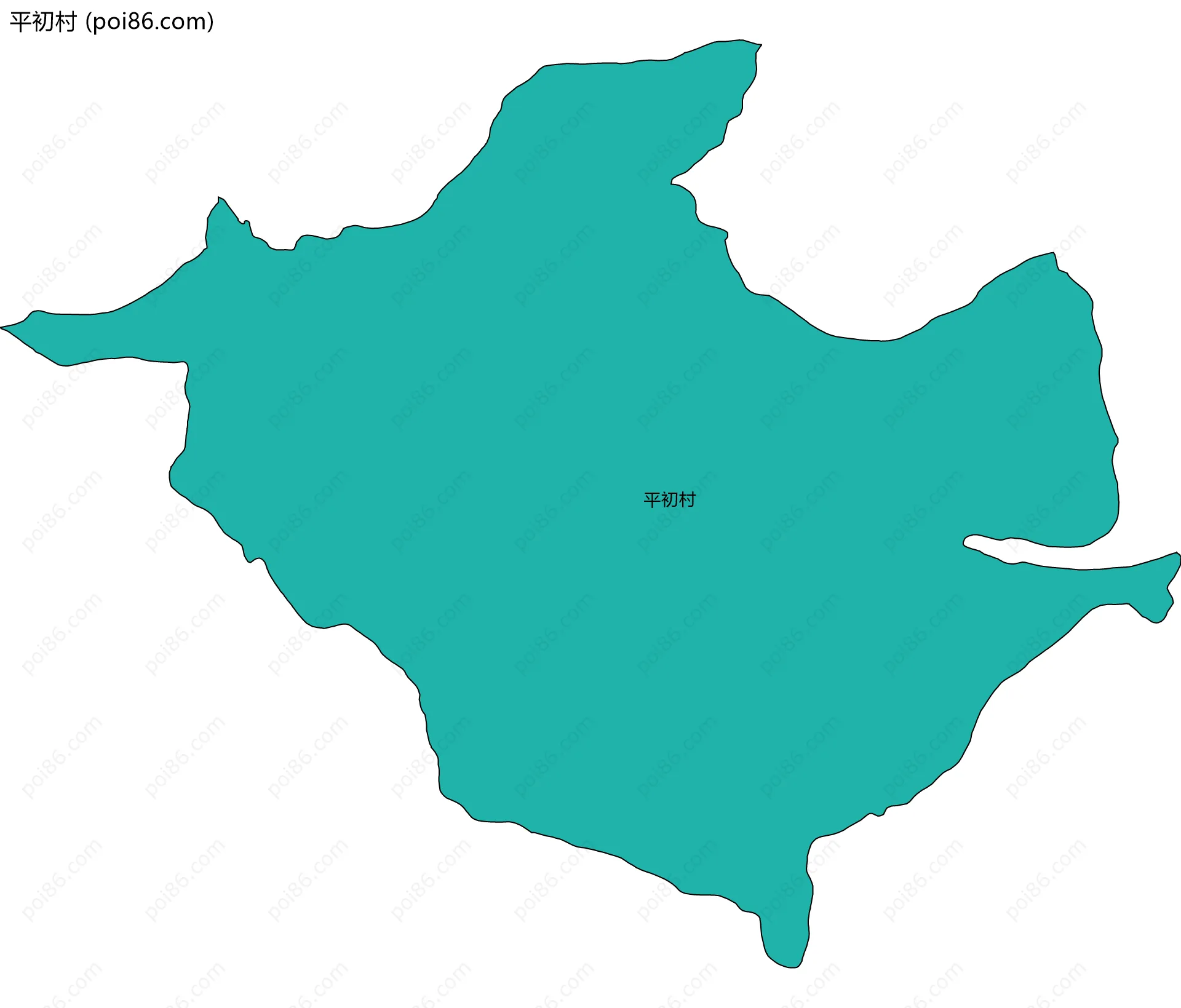 平初村边界地图