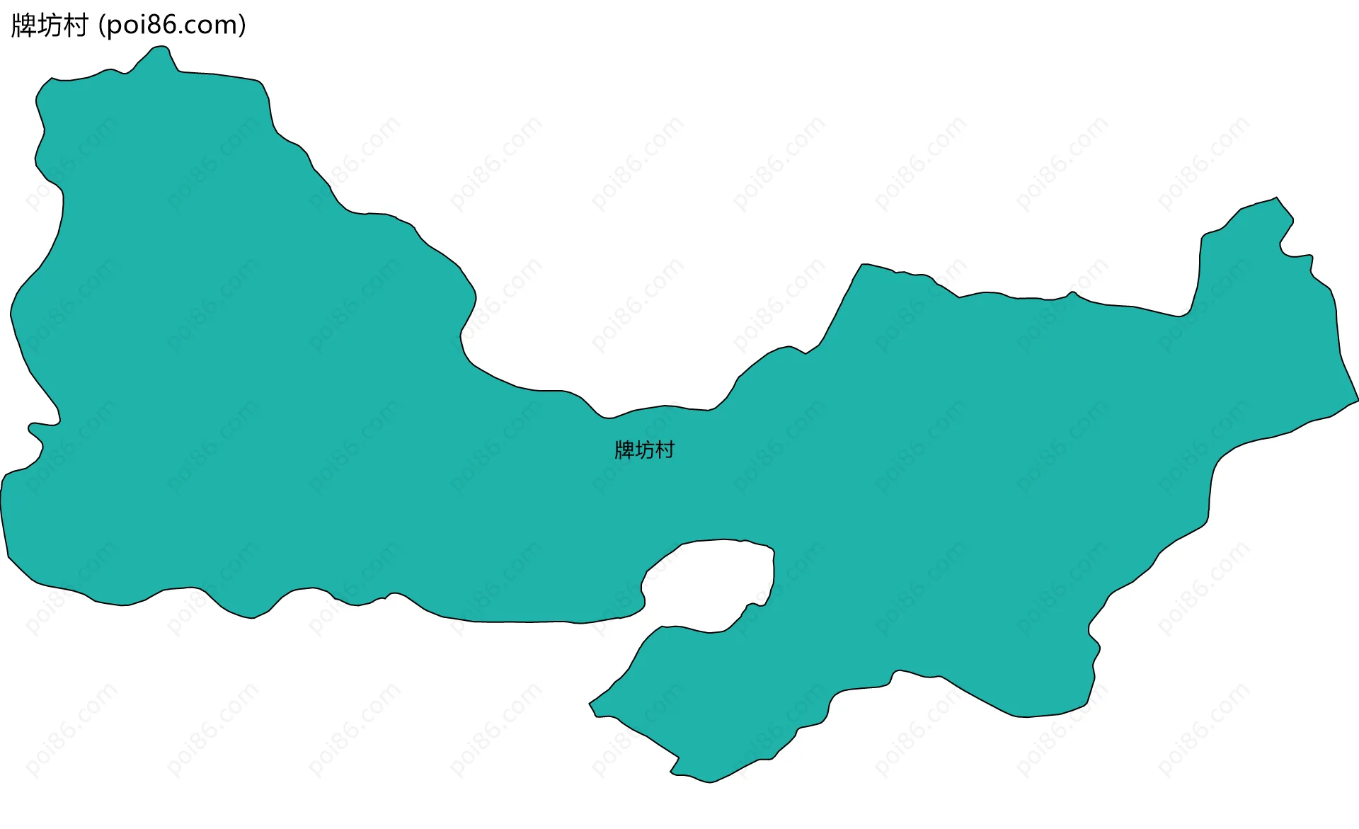 牌坊村边界地图