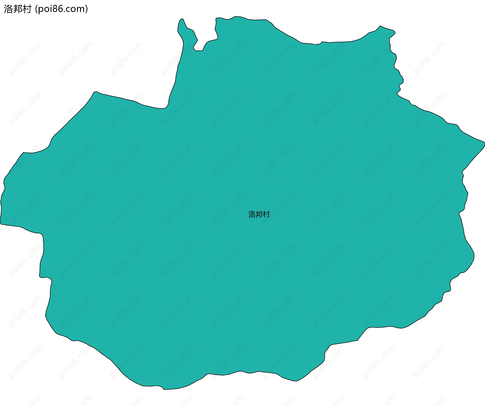 洛邦村边界地图