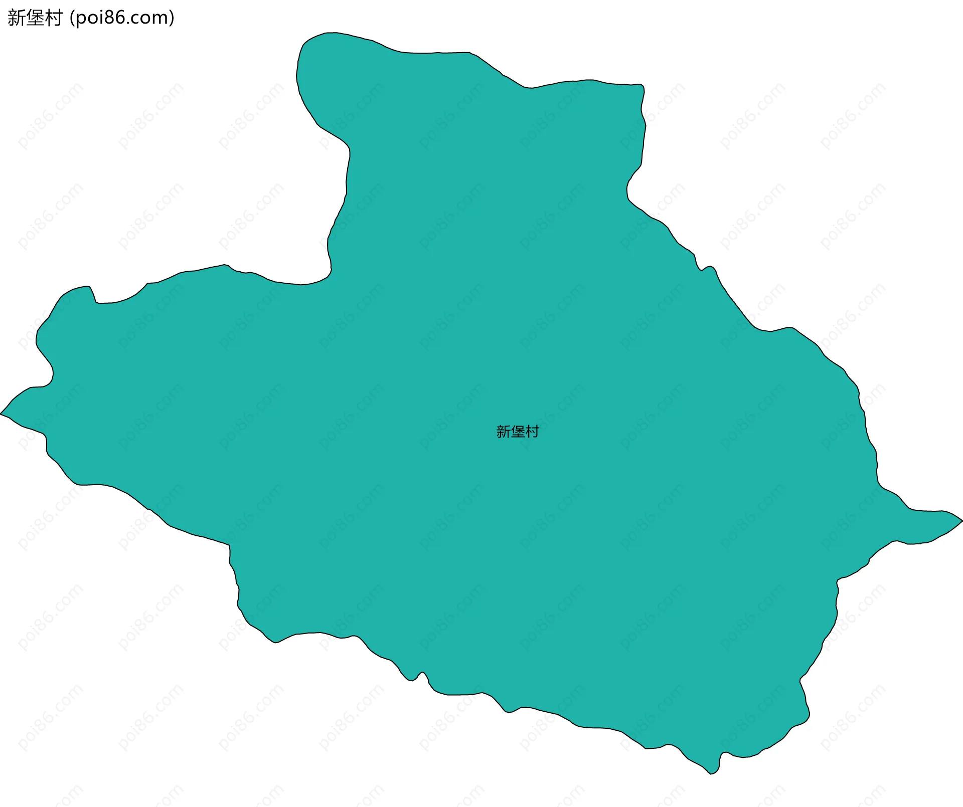 新堡村边界地图