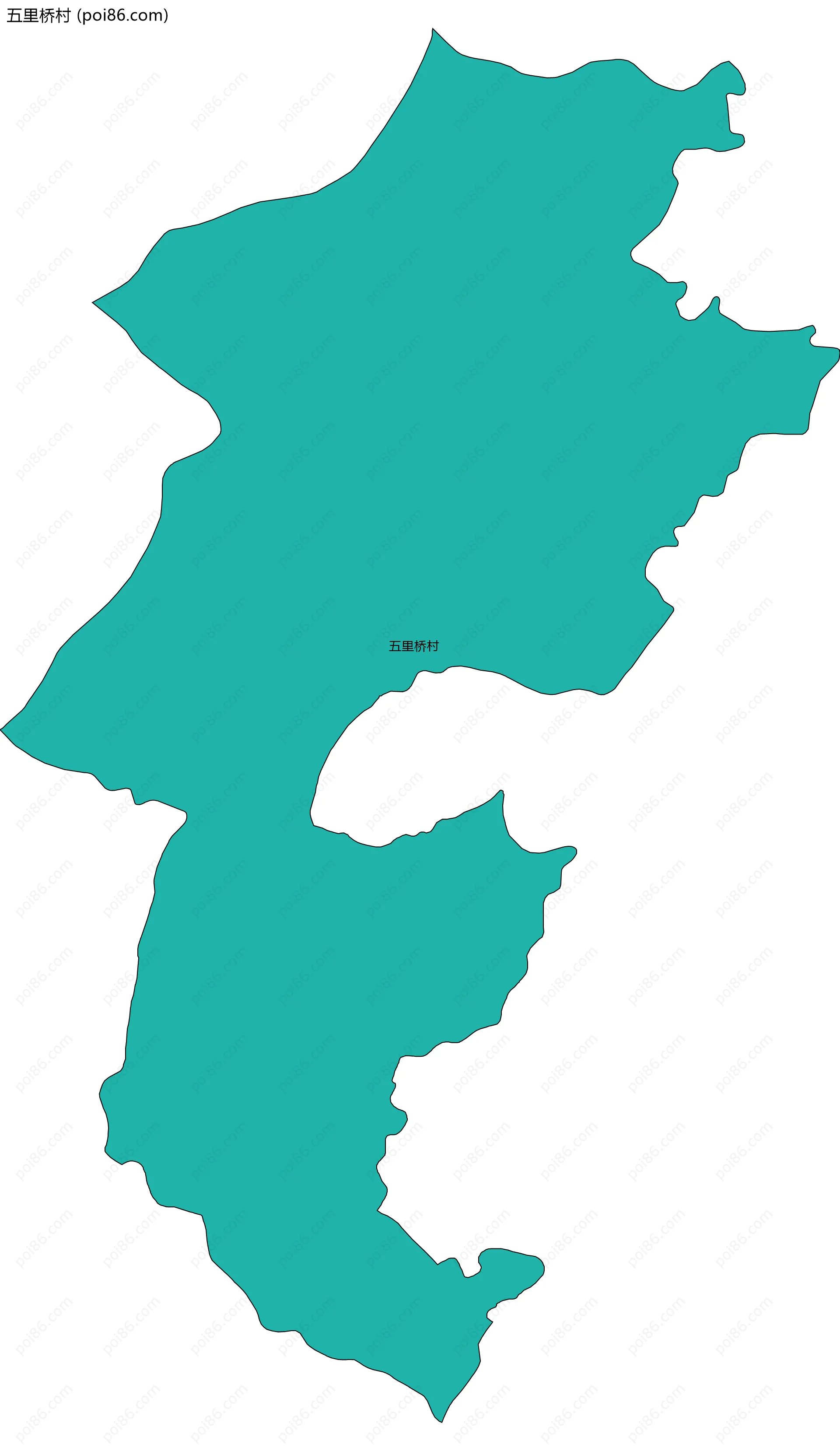 五里桥村边界地图