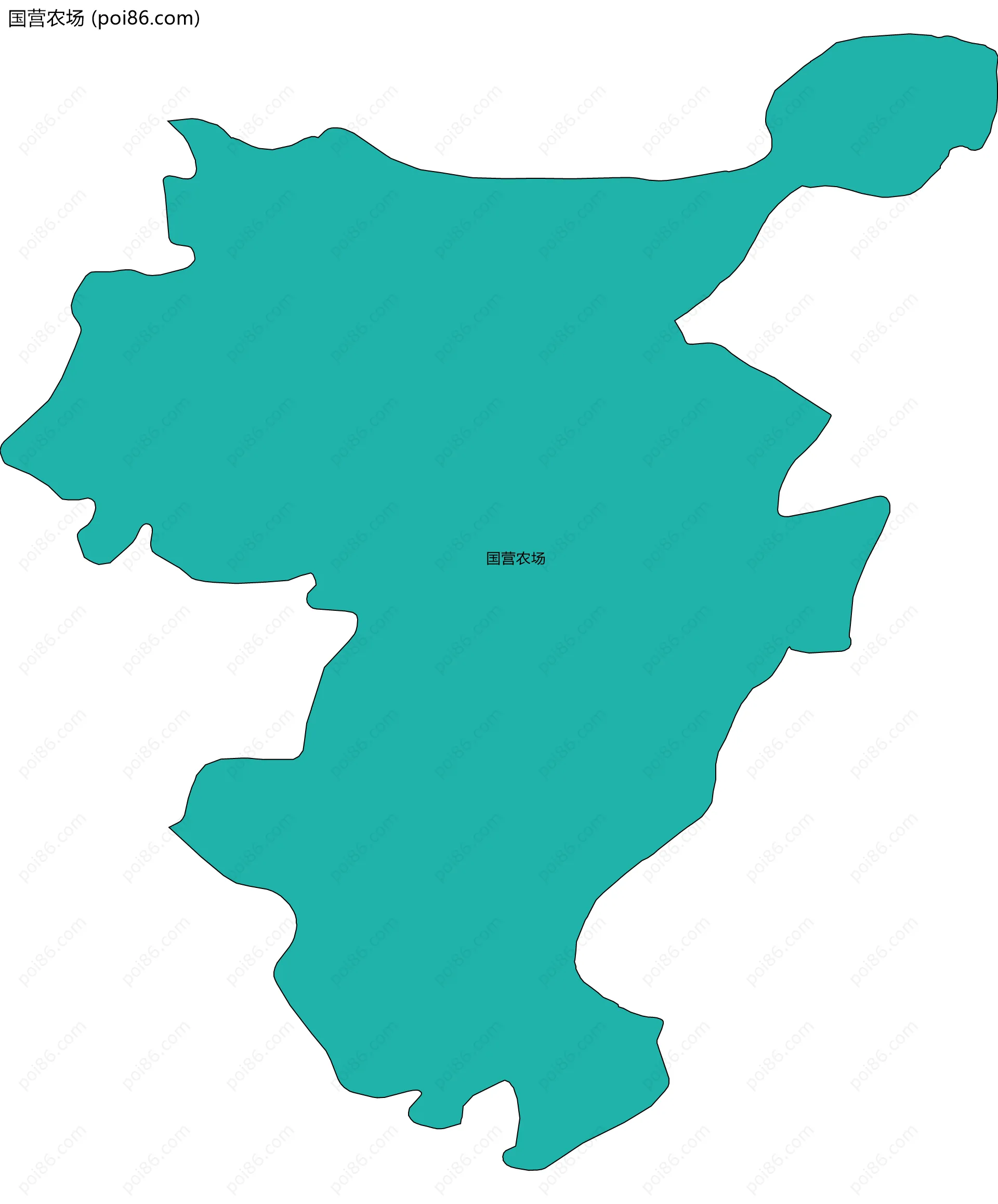 国营农场边界地图