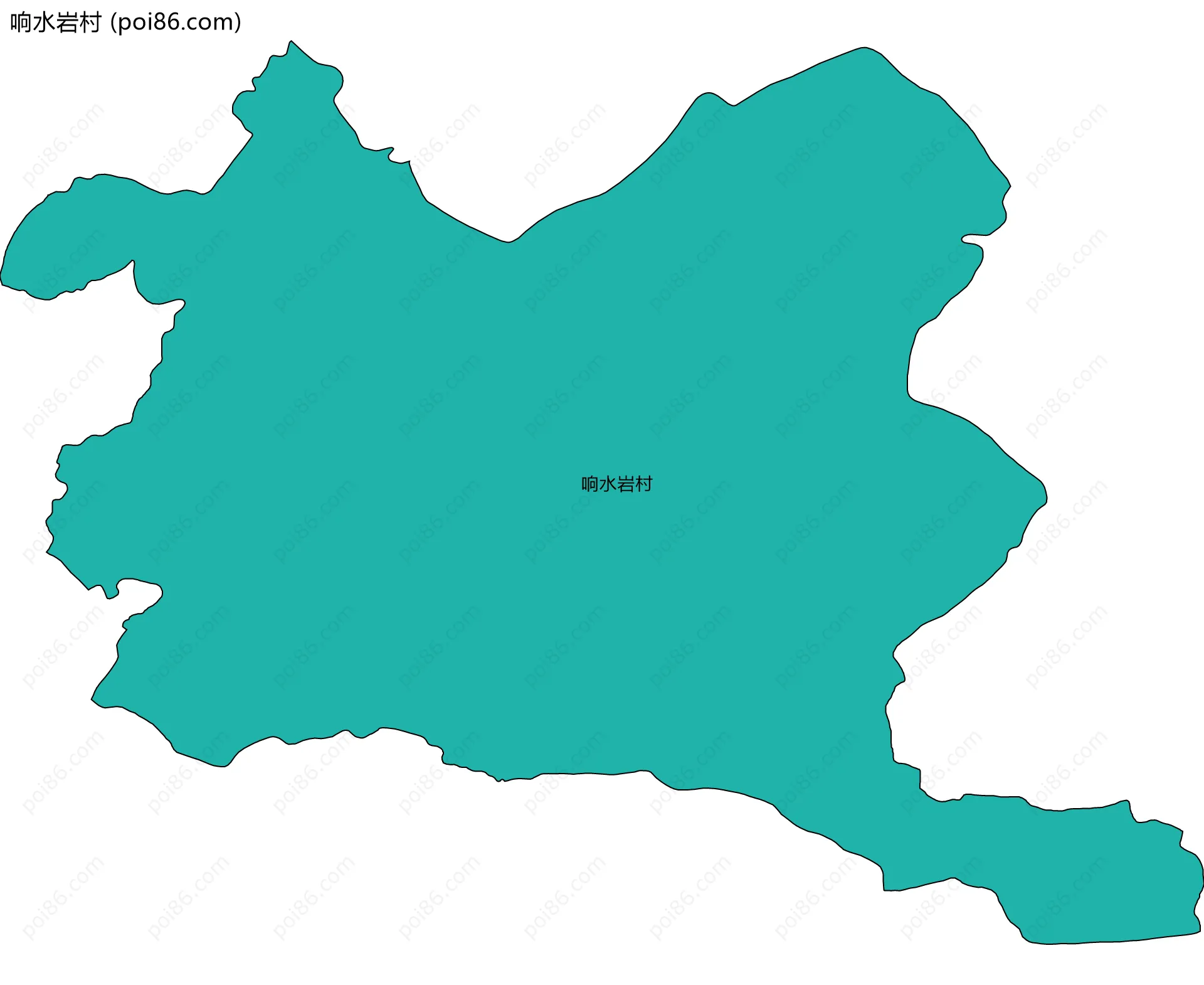 响水岩村边界地图