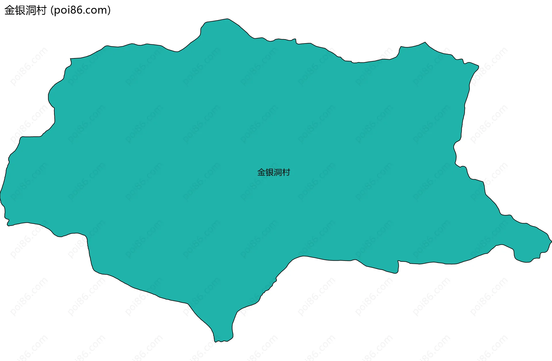 金银洞村边界地图