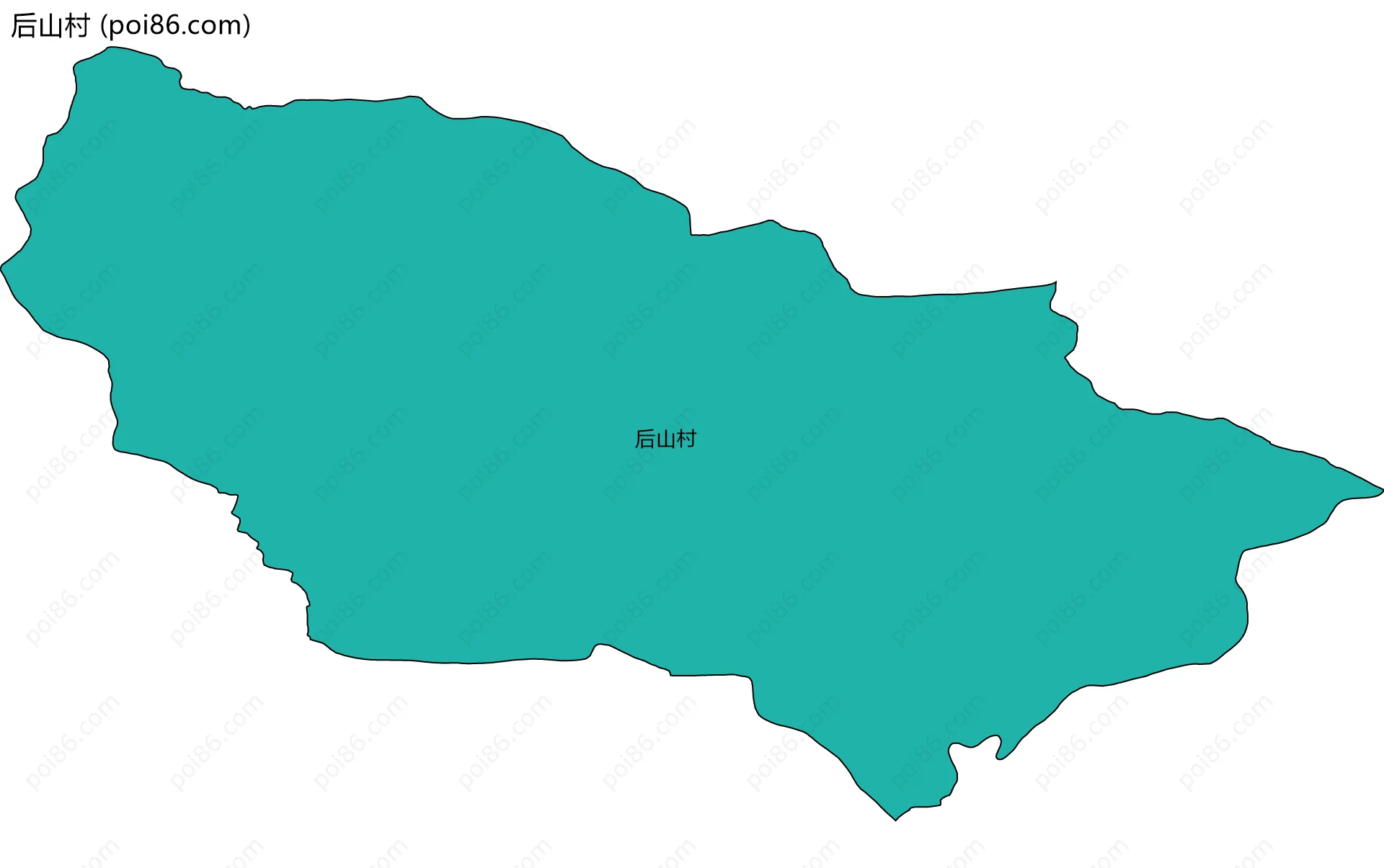 后山村边界地图