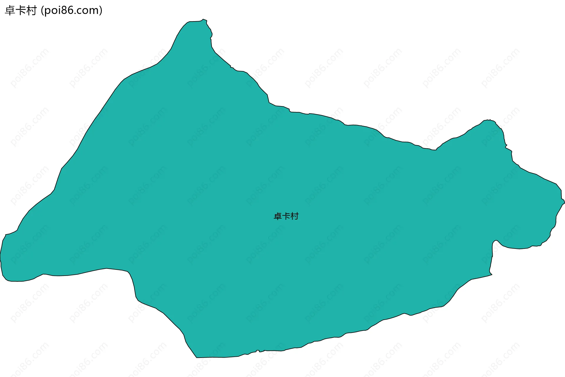 卓卡村边界地图