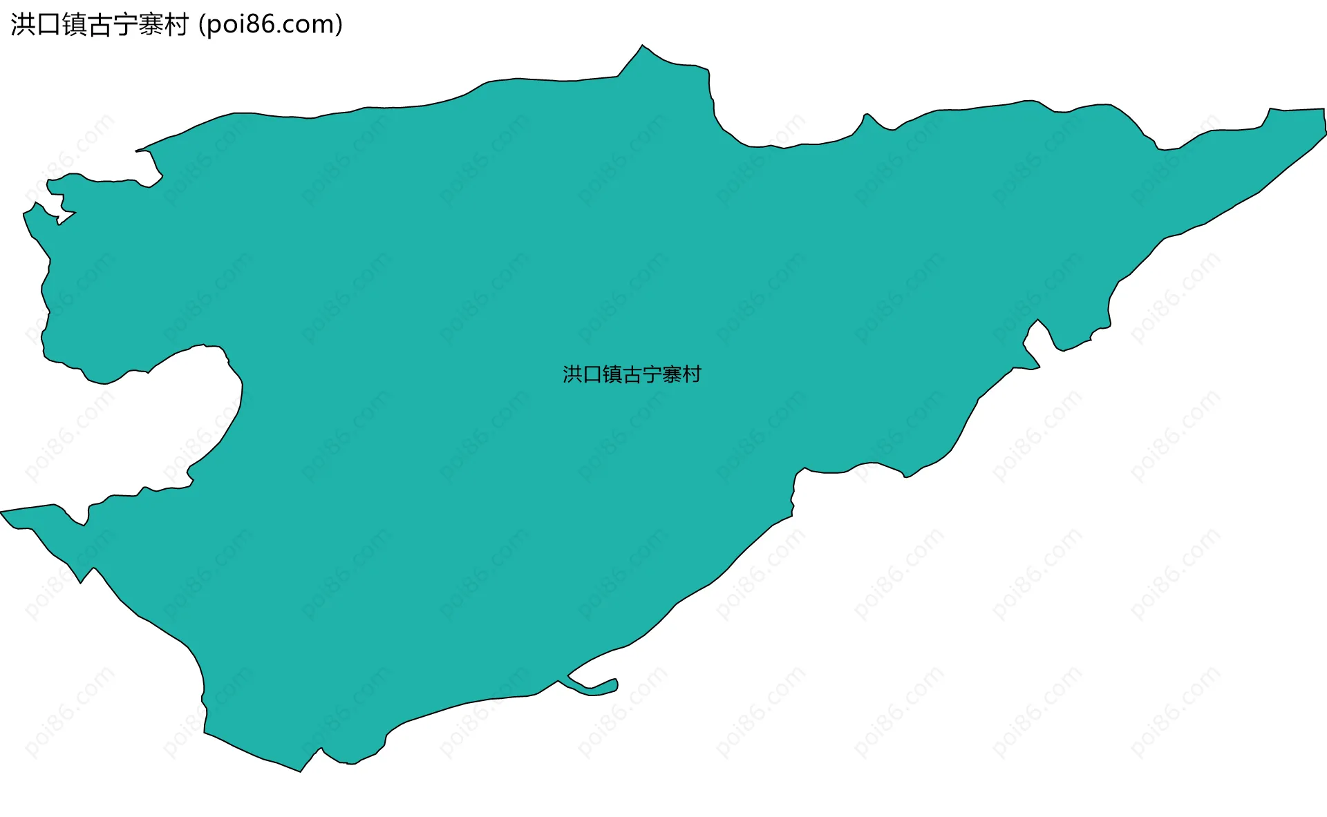洪口镇古宁寨村边界地图