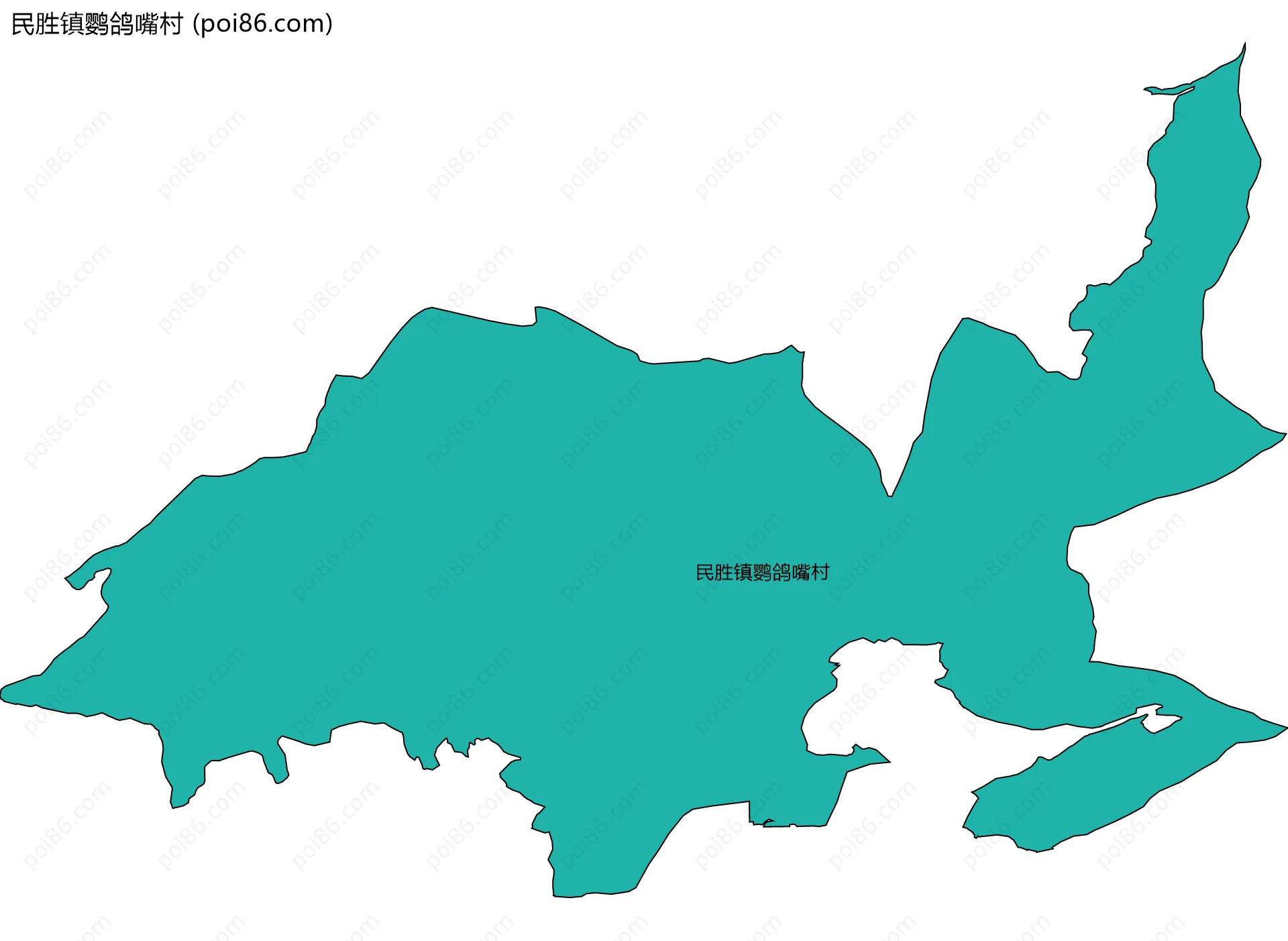 民胜镇鹦鸽嘴村边界地图