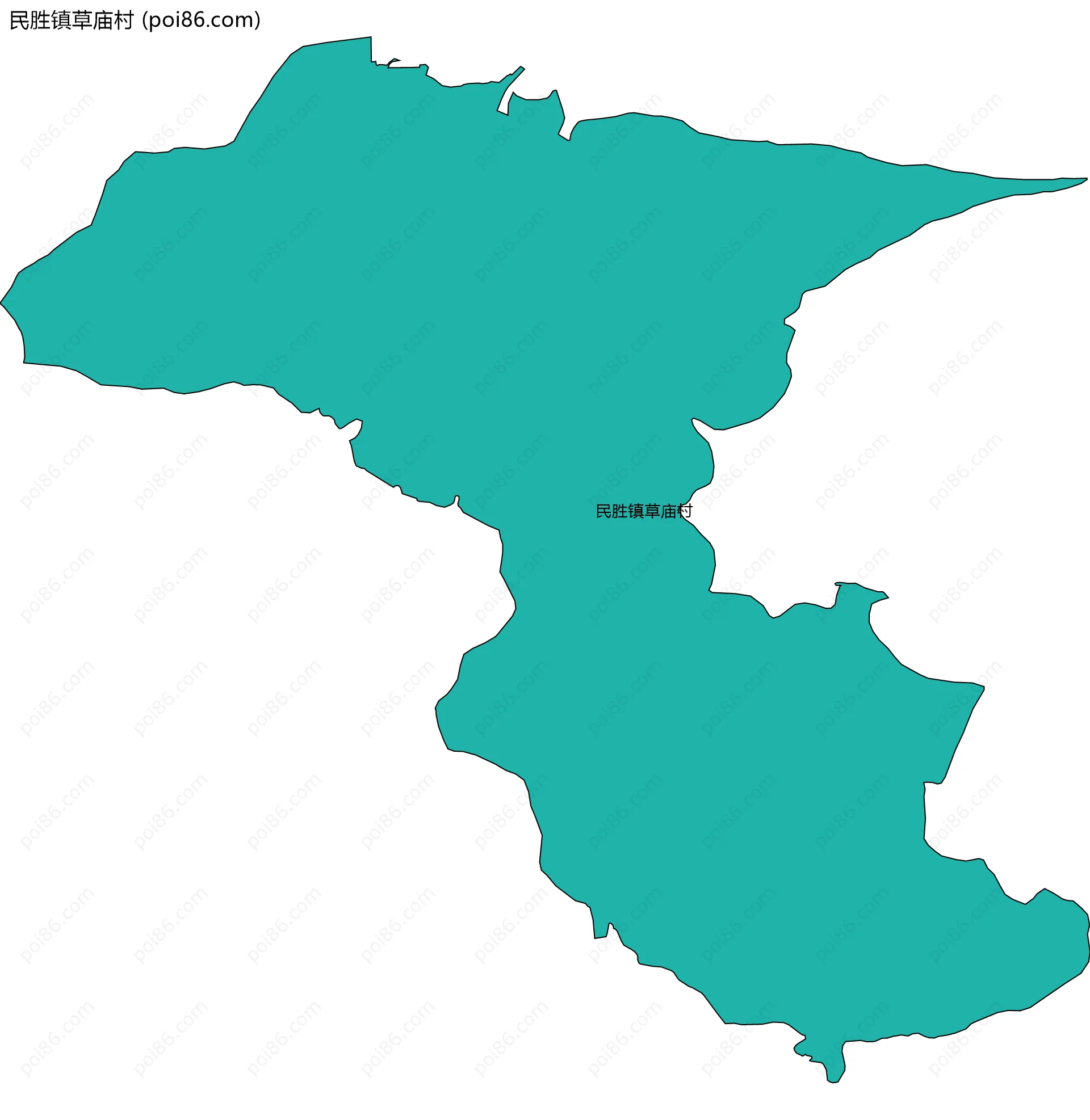 民胜镇草庙村边界地图