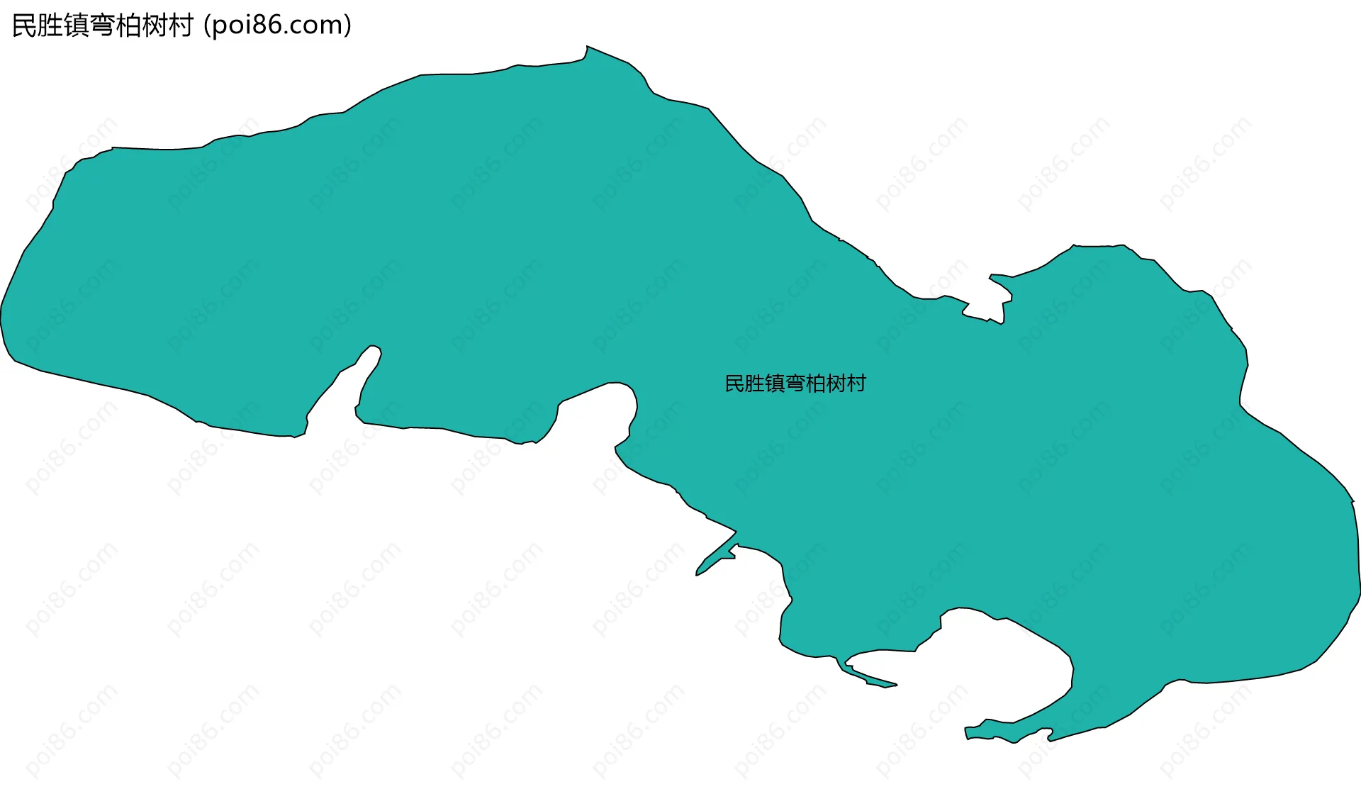 民胜镇弯柏树村边界地图