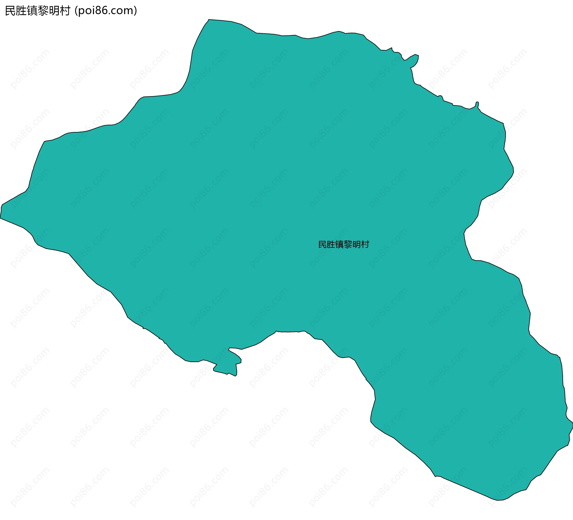 民胜镇黎明村边界地图