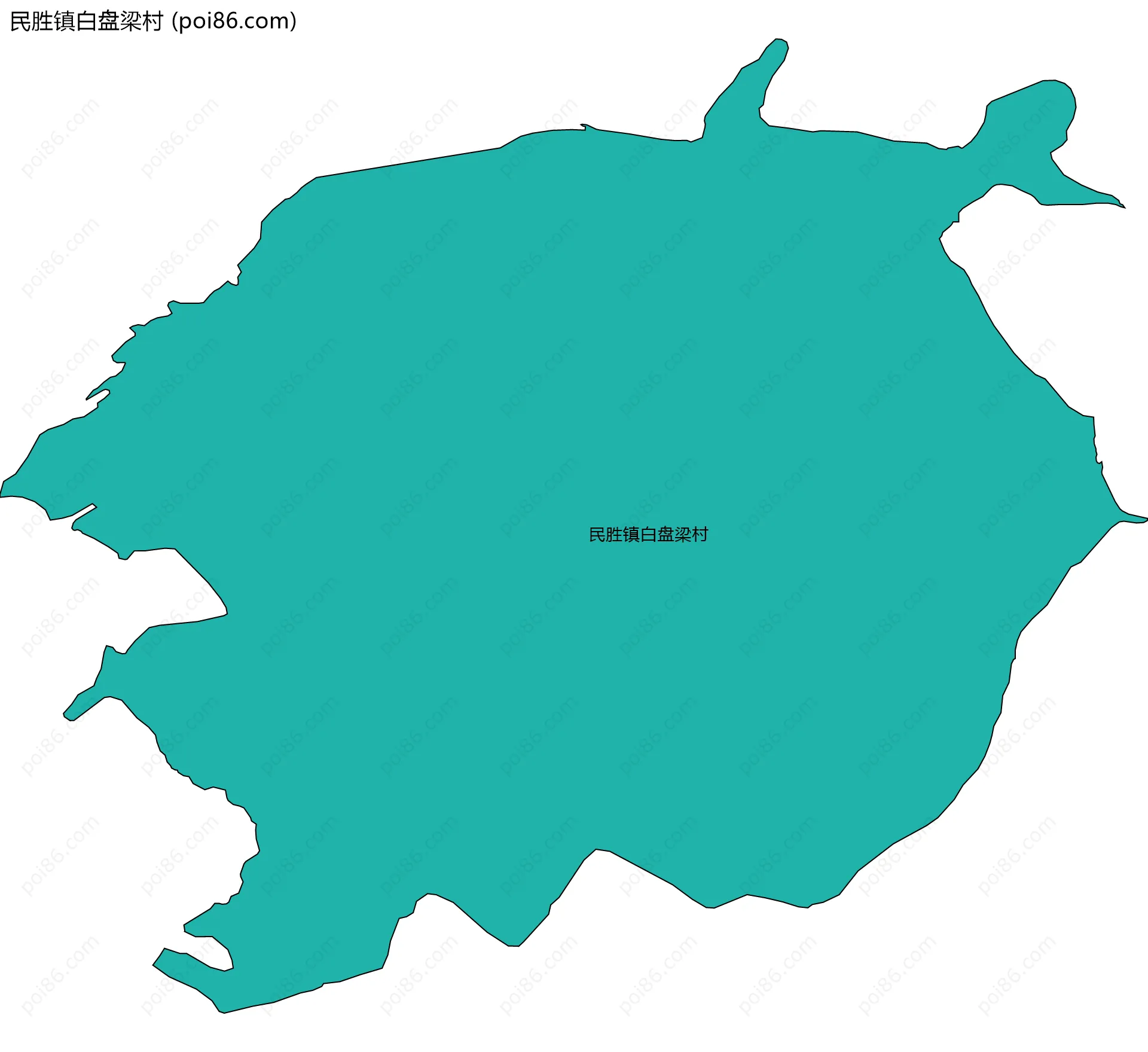 民胜镇白盘梁村边界地图