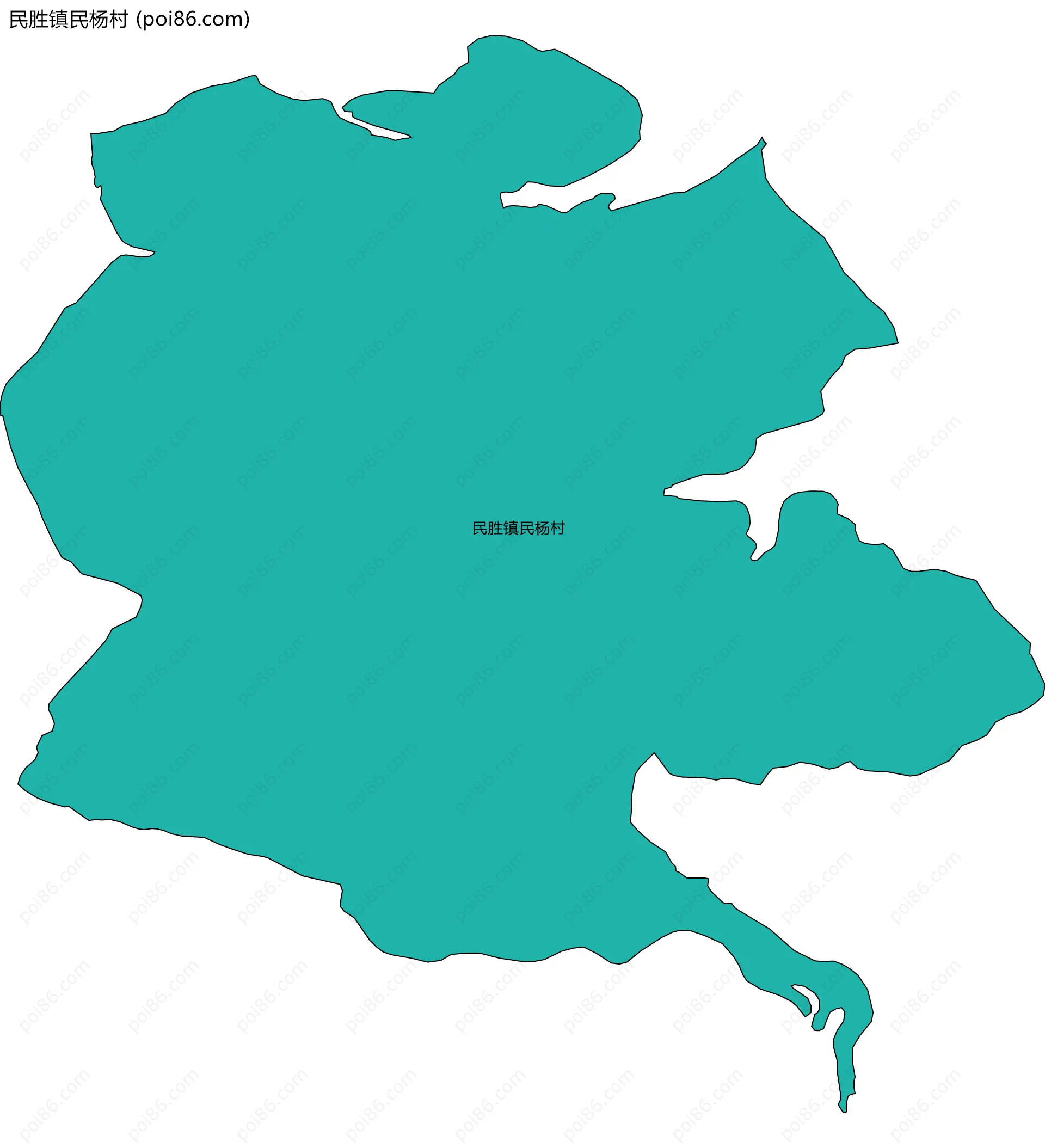 民胜镇民杨村边界地图