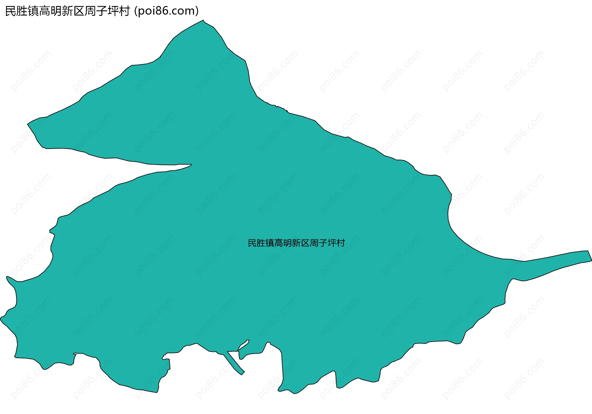 民胜镇高明新区周子坪村边界地图