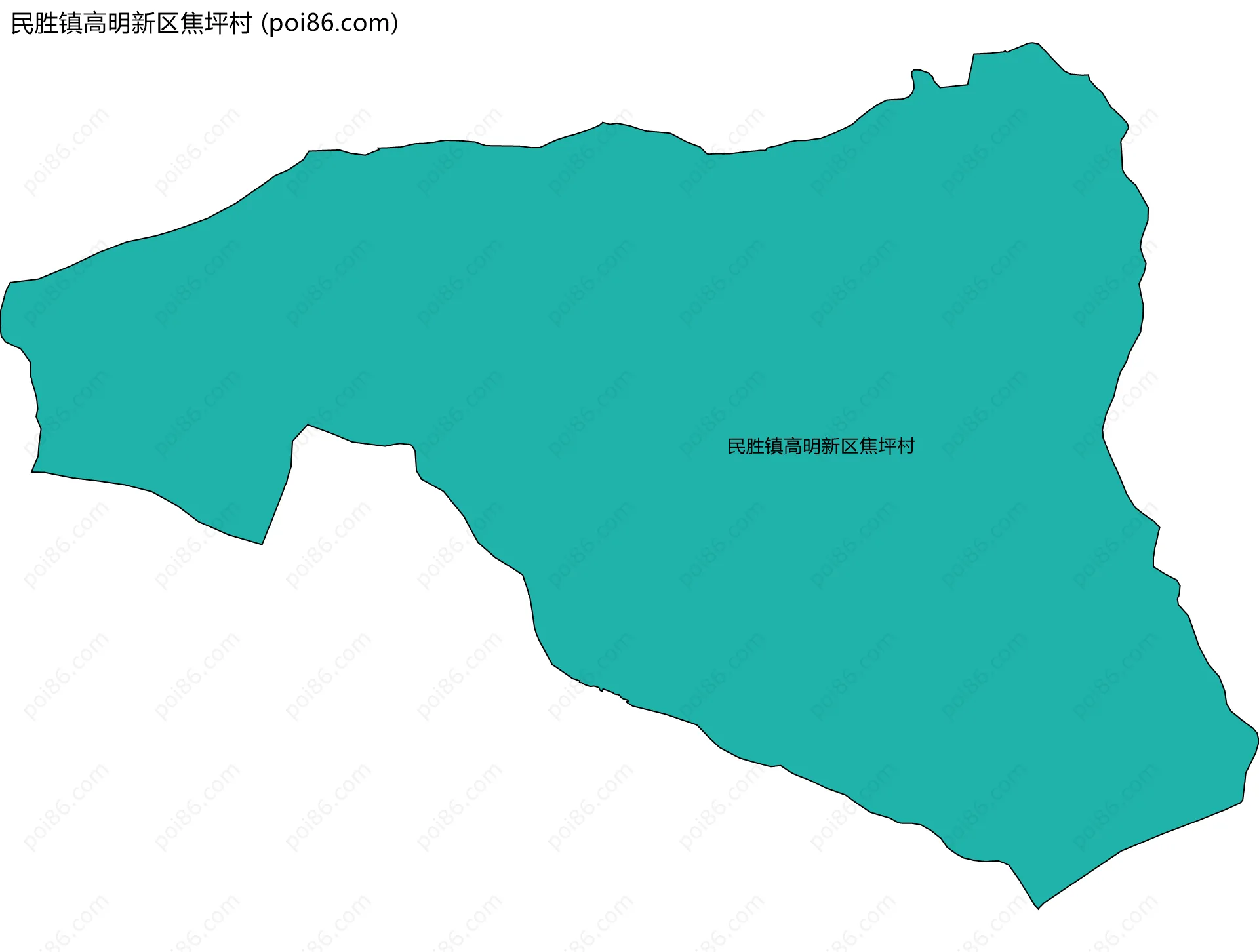 民胜镇高明新区焦坪村边界地图
