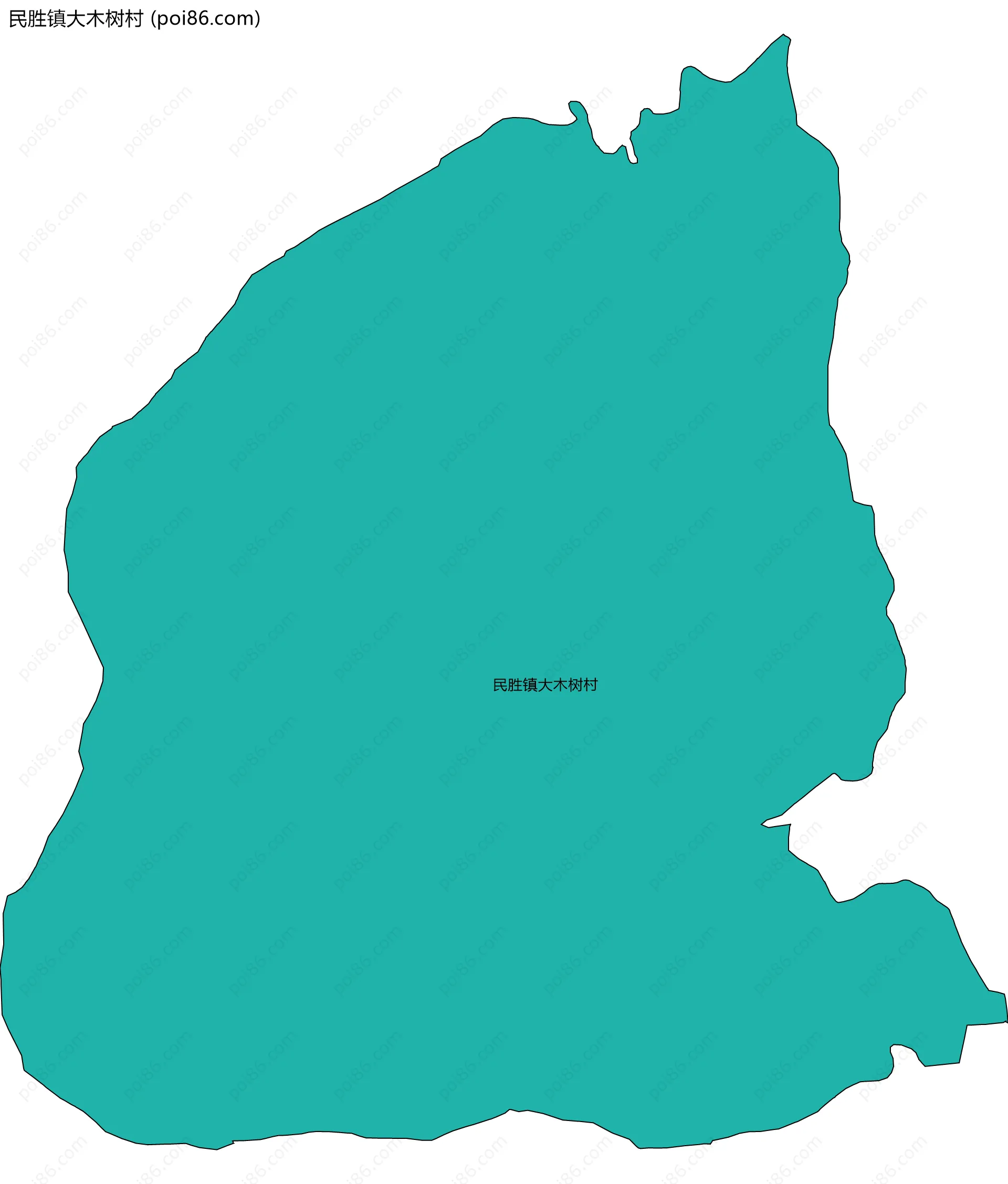 民胜镇大木树村边界地图