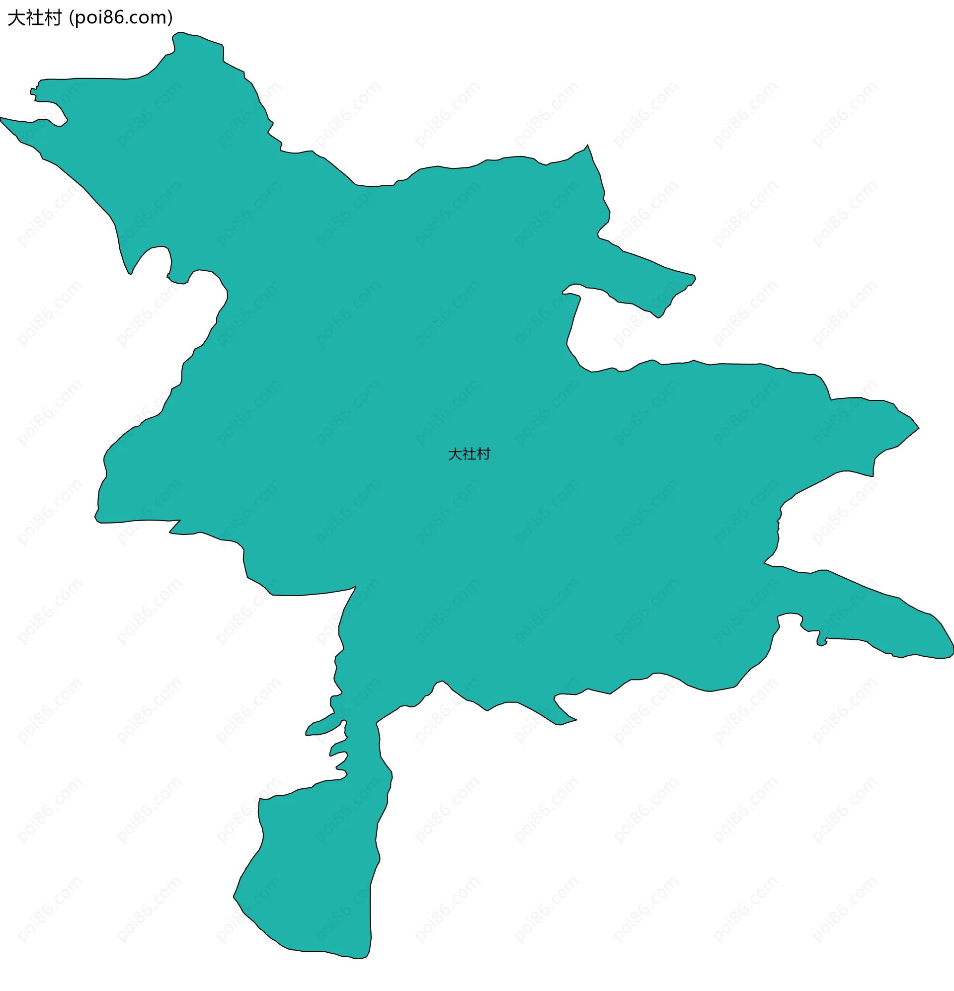 大社村边界地图