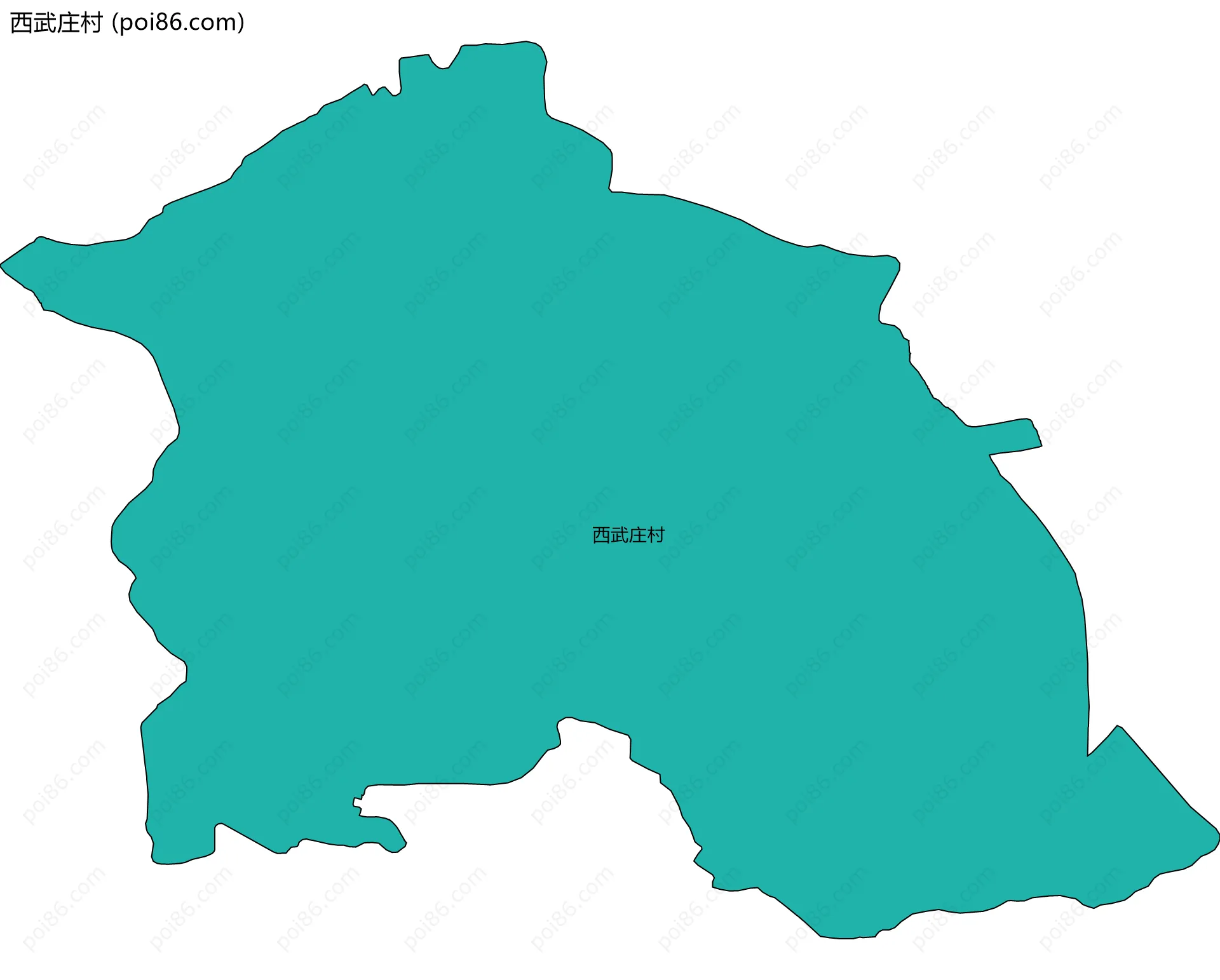 西武庄村边界地图