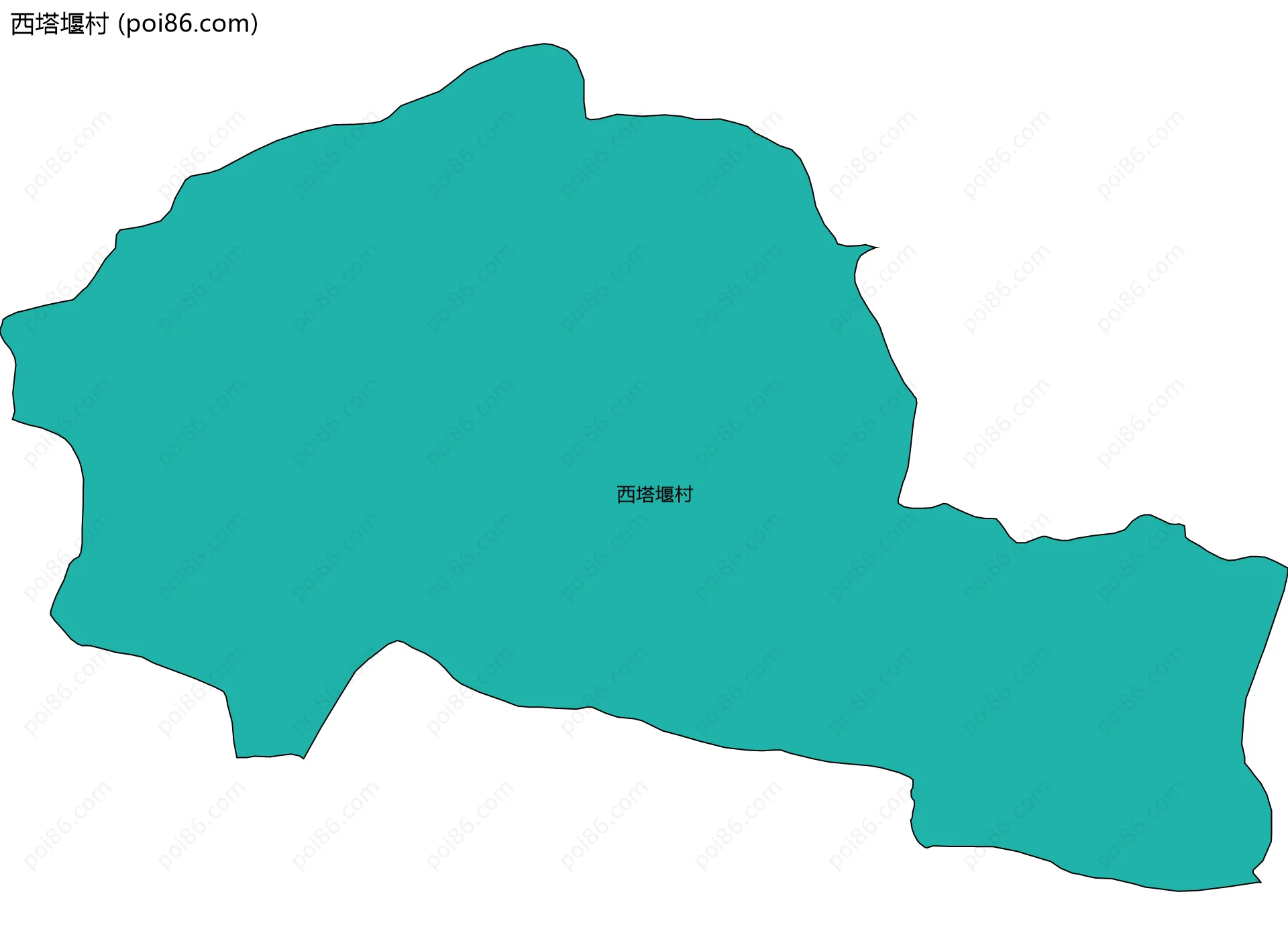西塔堰村边界地图