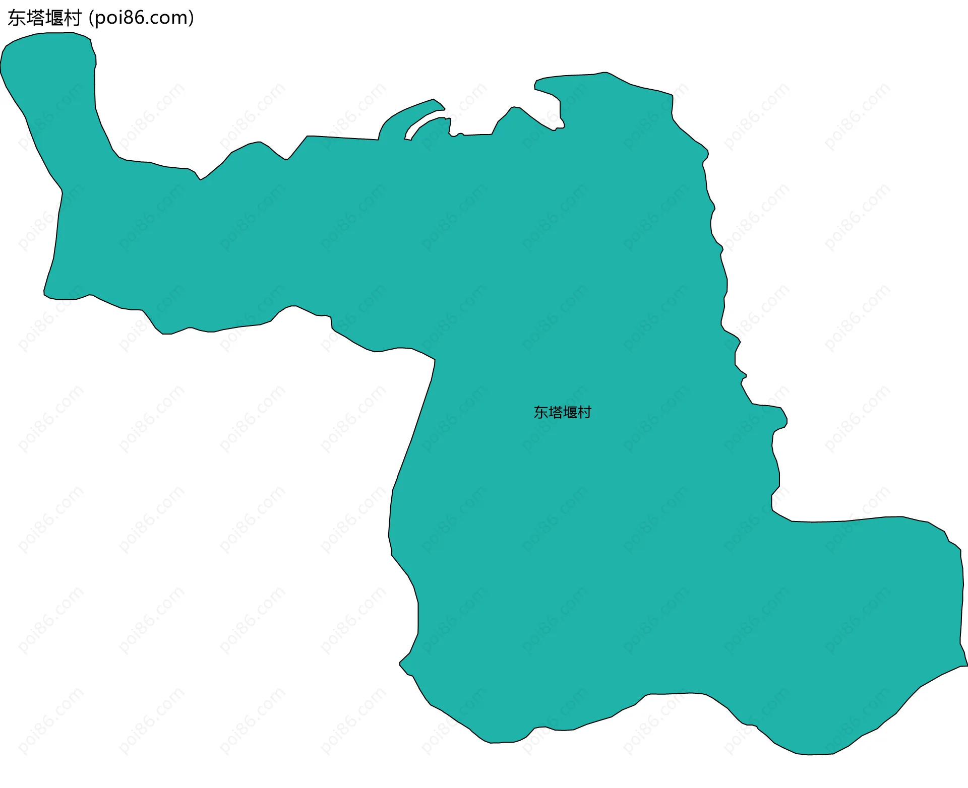 东塔堰村边界地图