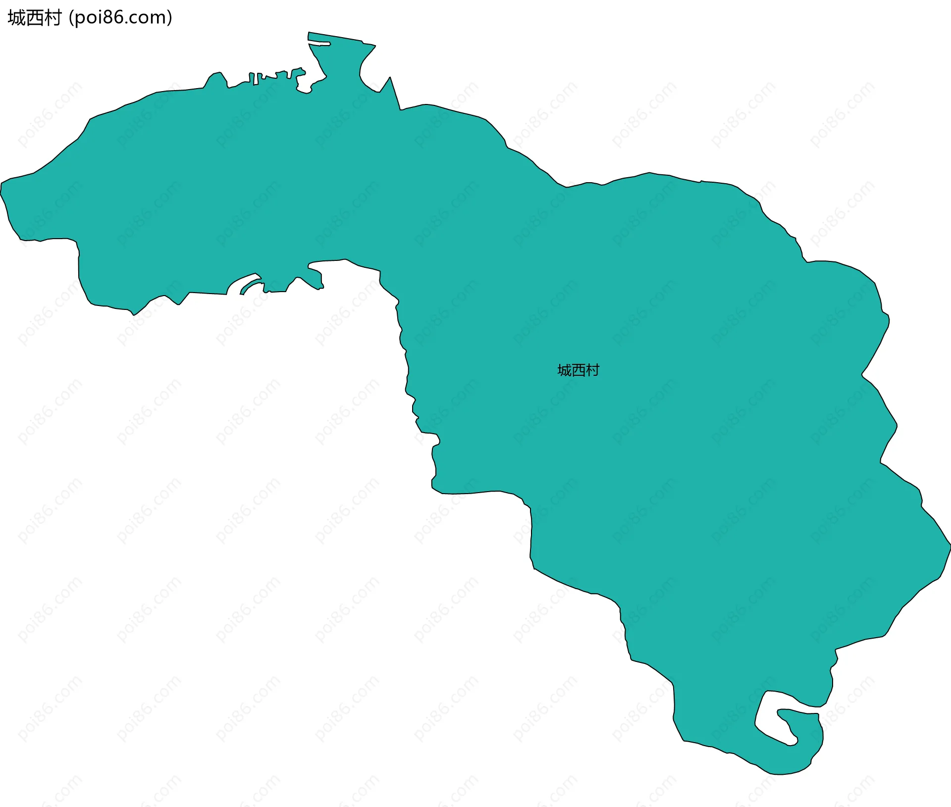 城西村边界地图