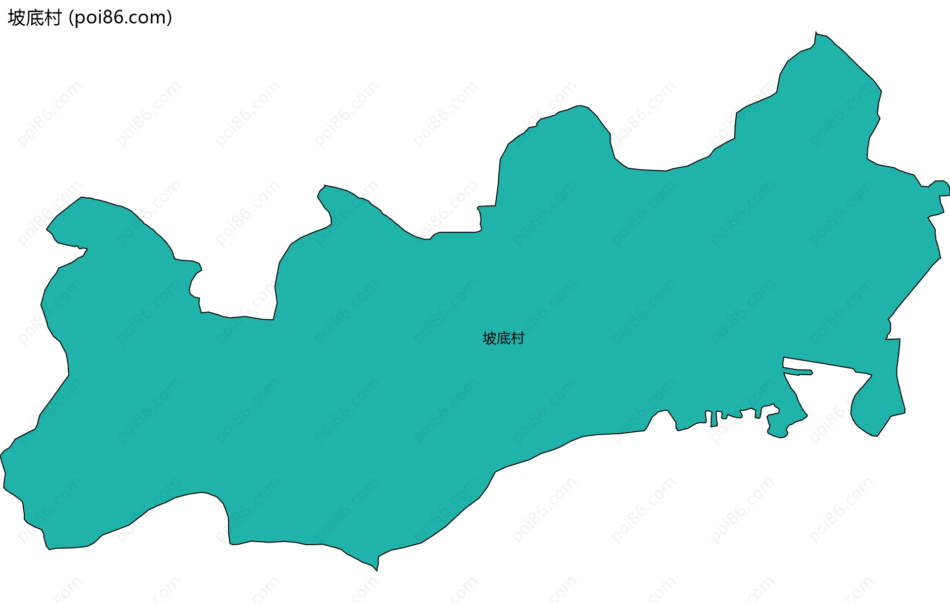 坡底村边界地图