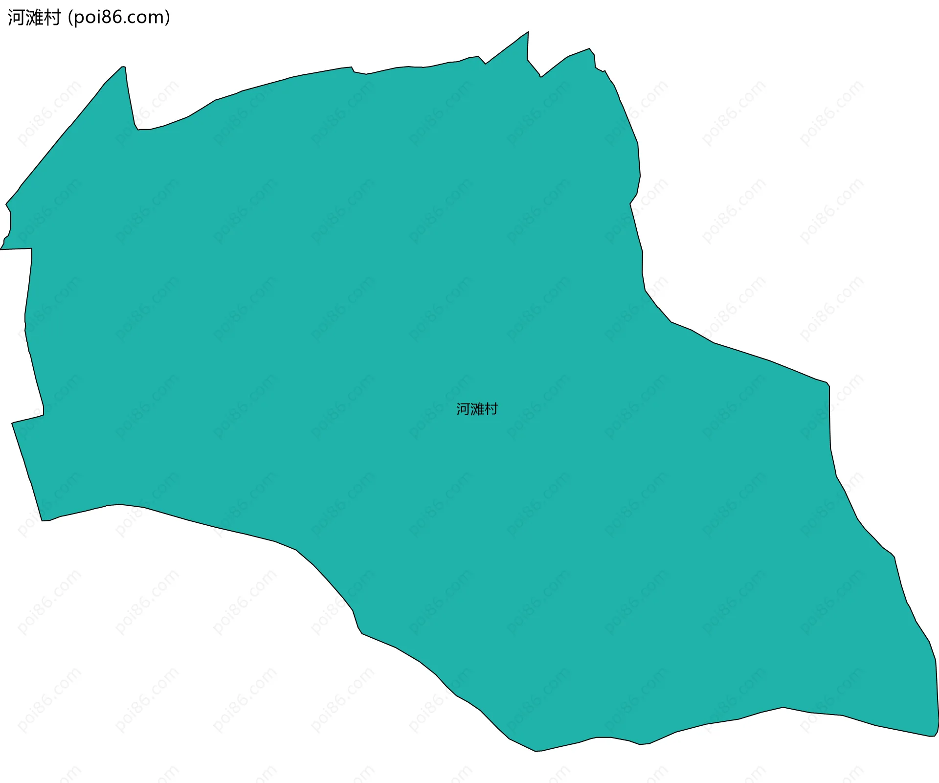 河滩村边界地图
