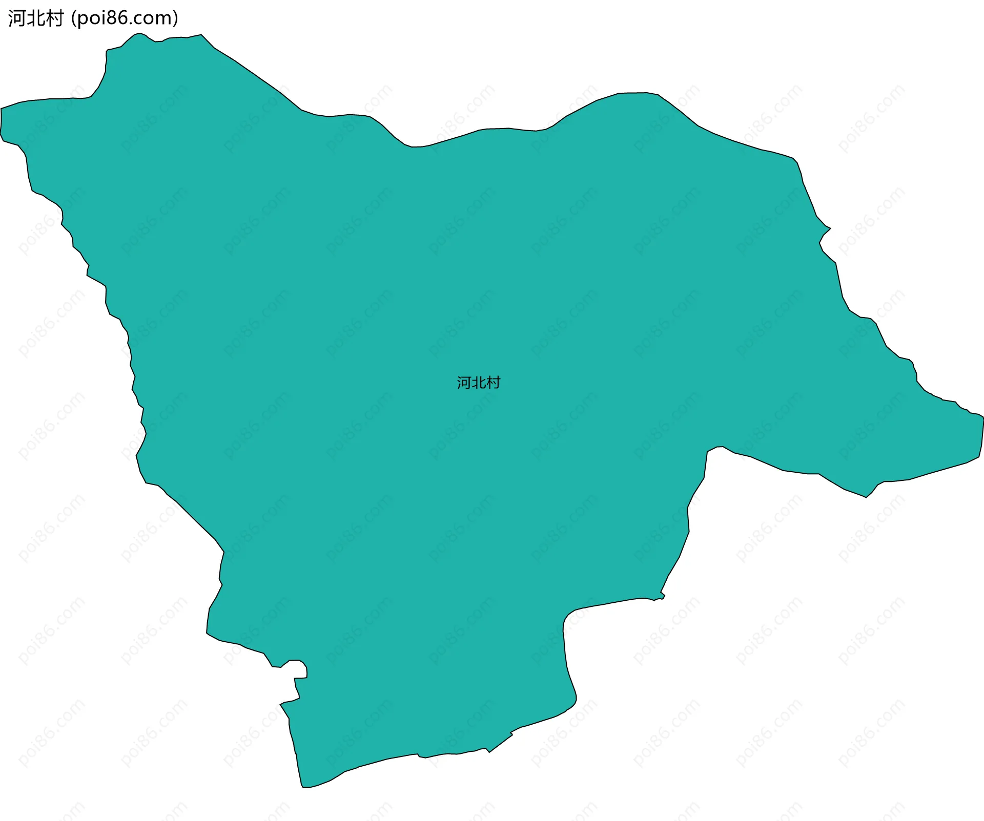 河北村边界地图